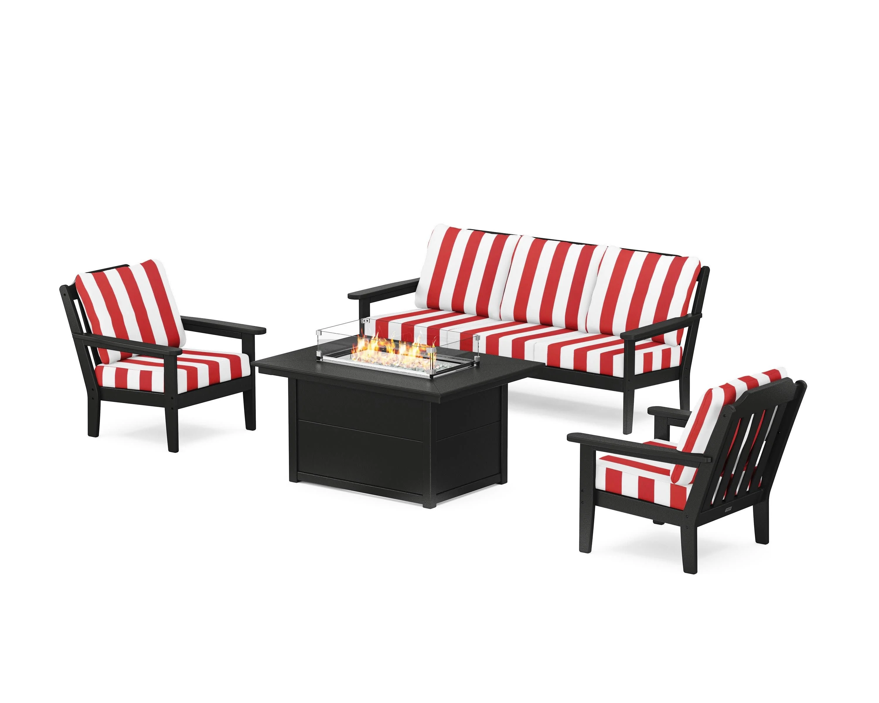 Cottage Deep Seating Fire Pit Table Set - Image 114