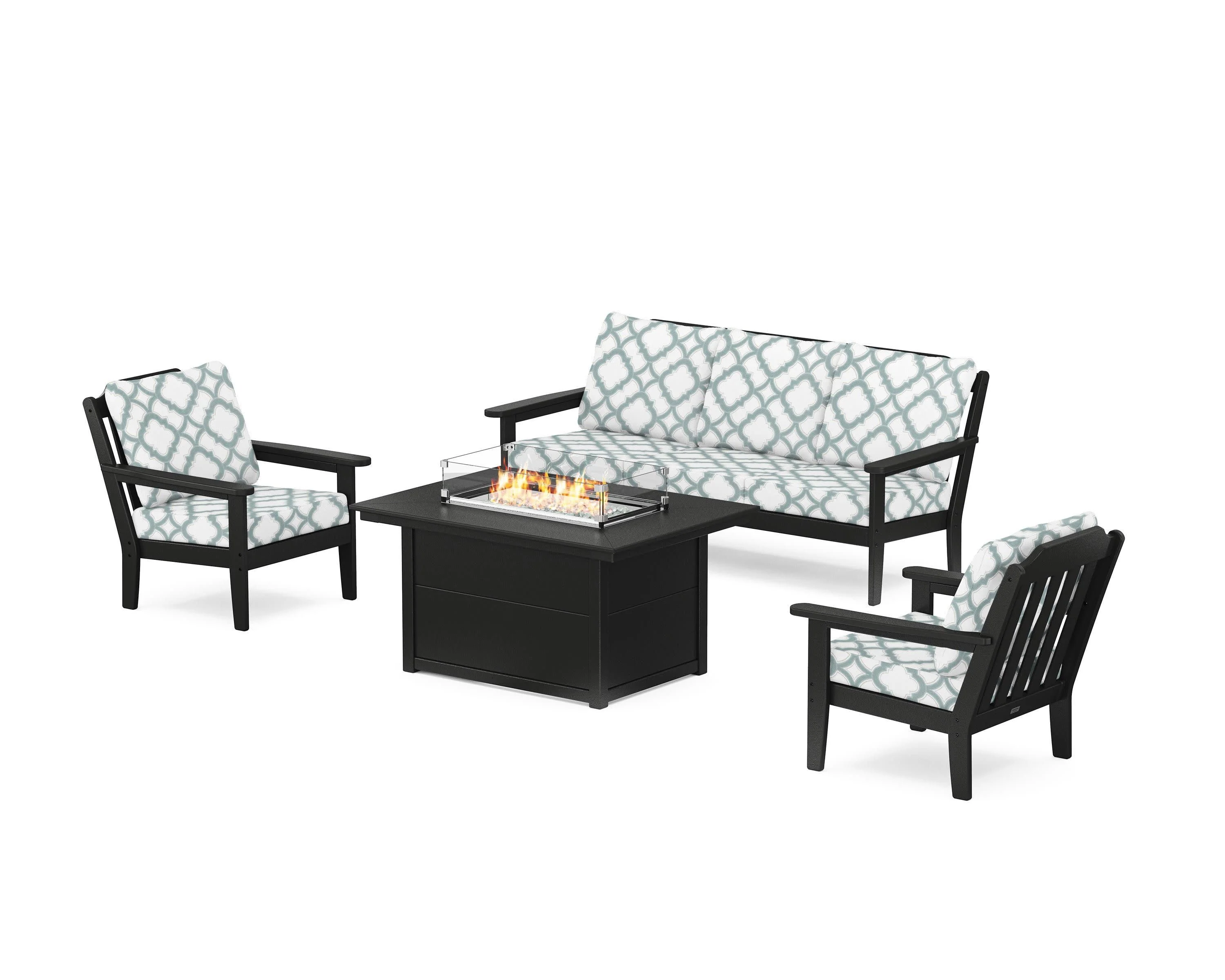 Cottage Deep Seating Fire Pit Table Set - Image 115