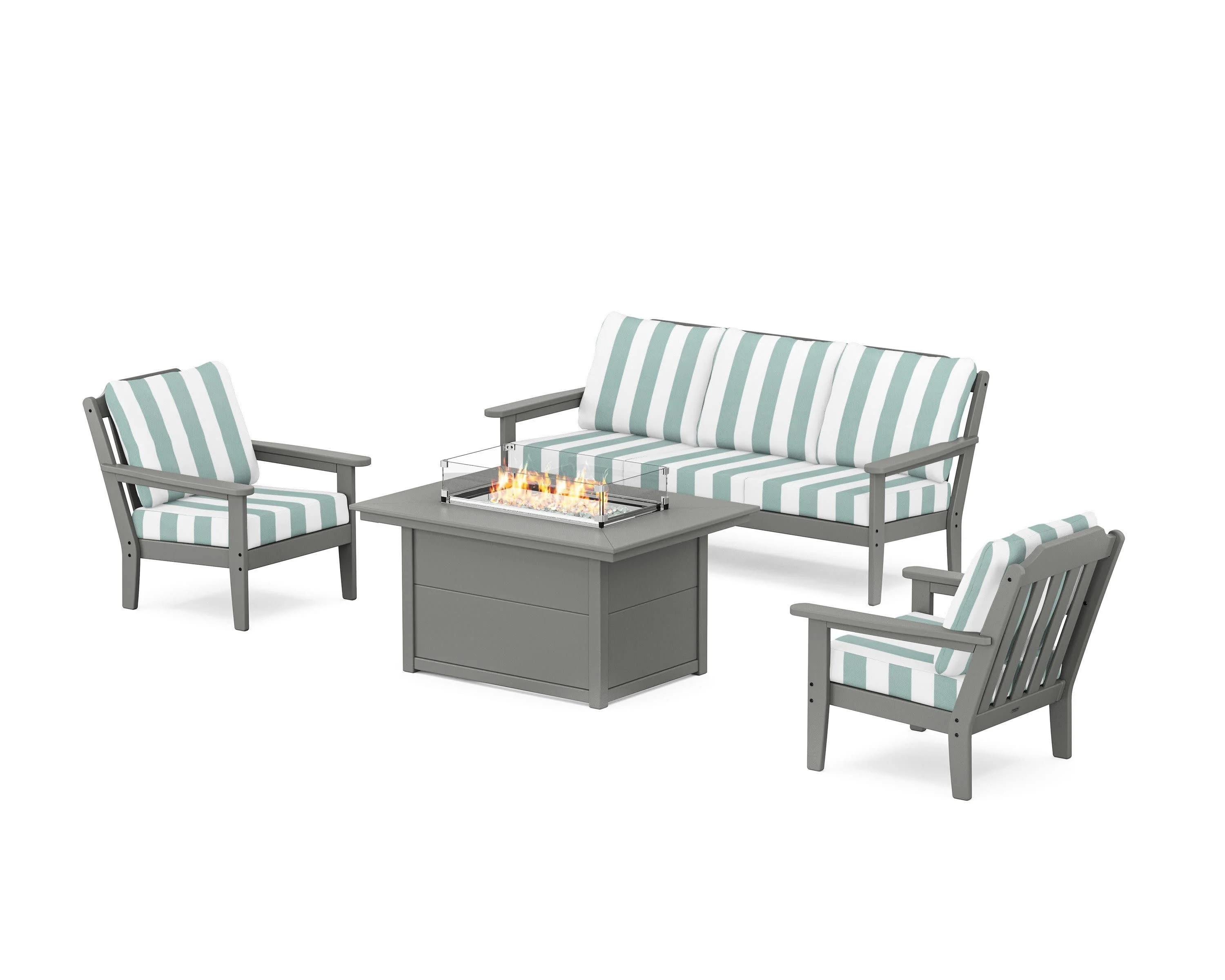 Cottage Deep Seating Fire Pit Table Set - Image 119