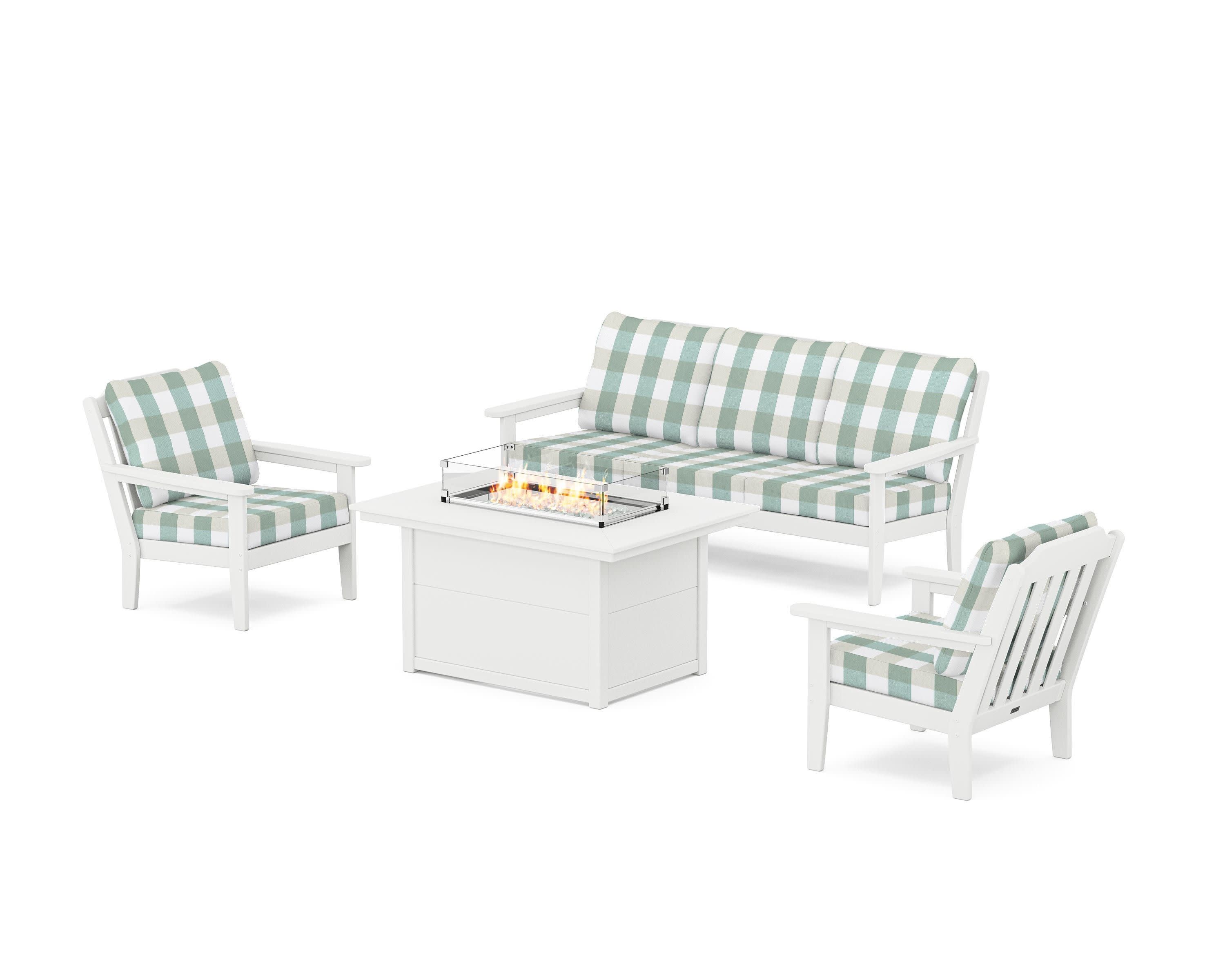 Cottage Deep Seating Fire Pit Table Set - Image 12