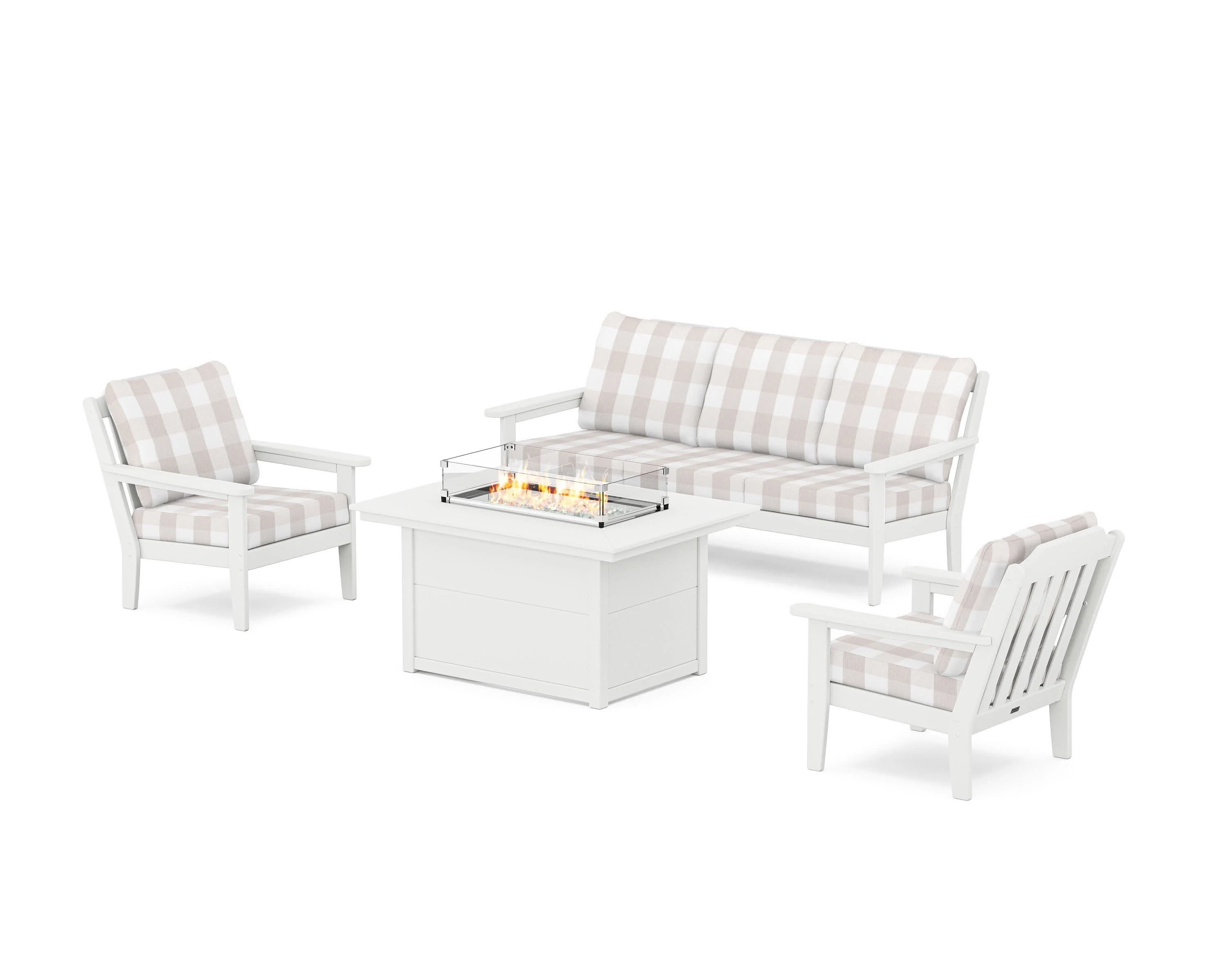 Cottage Deep Seating Fire Pit Table Set - Image 120