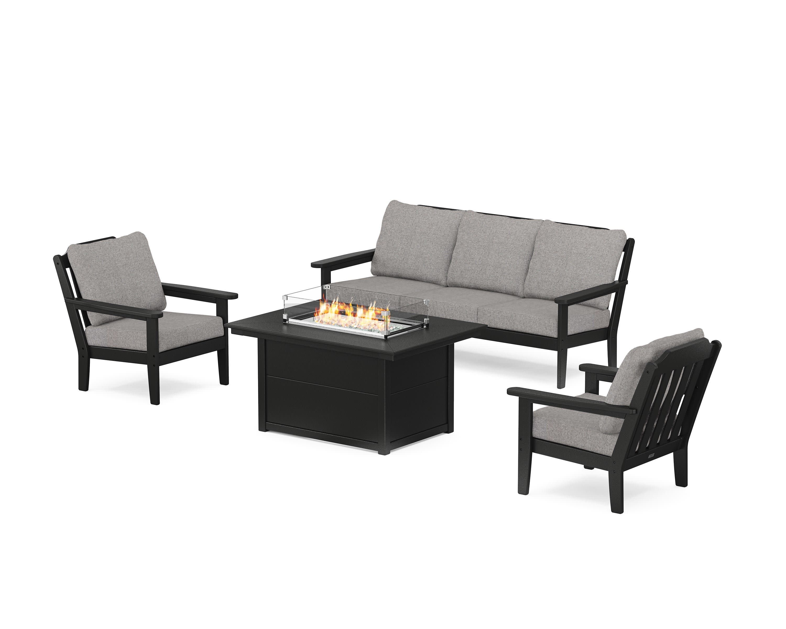 Cottage Deep Seating Fire Pit Table Set - Image 123