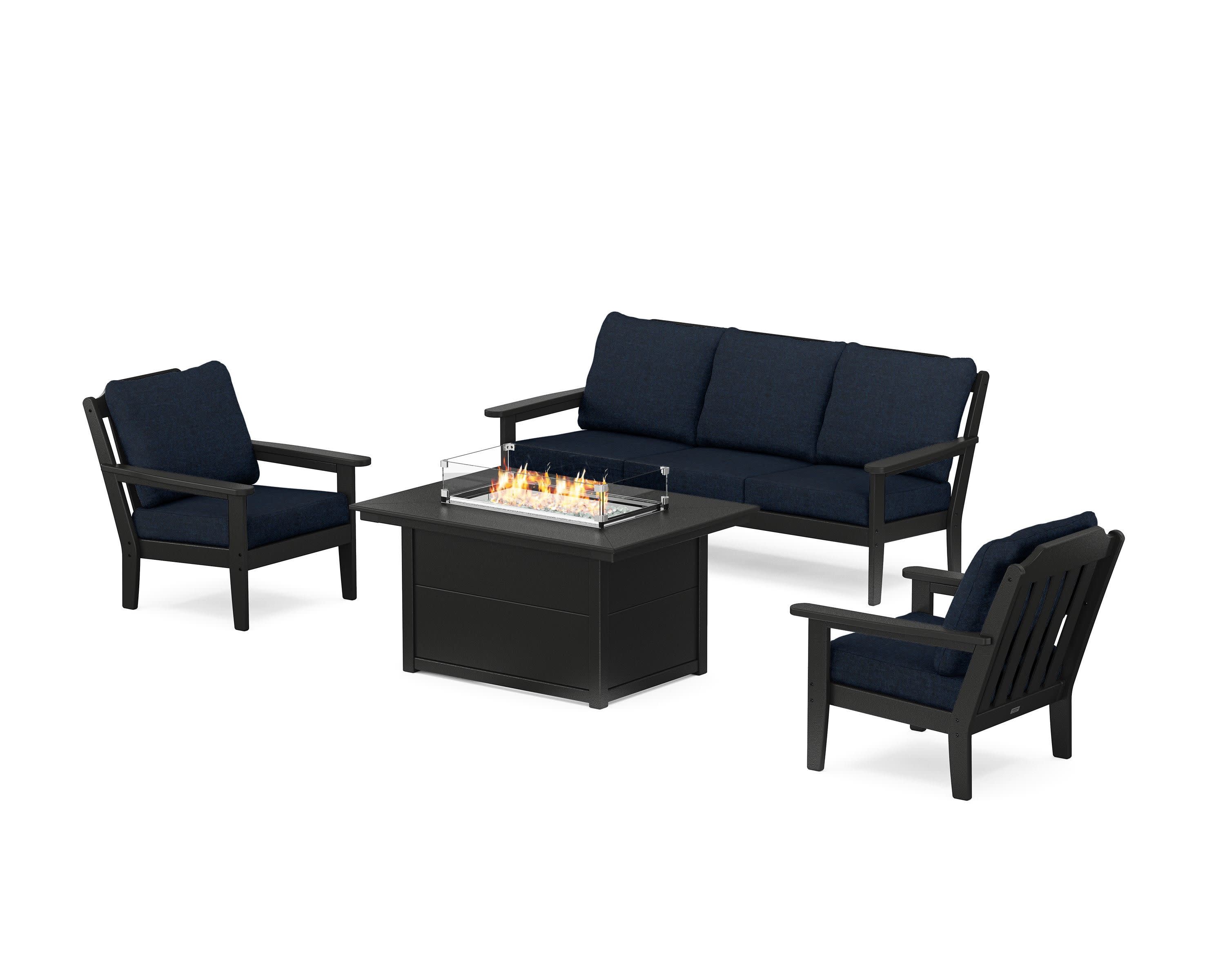 Cottage Deep Seating Fire Pit Table Set - Image 127