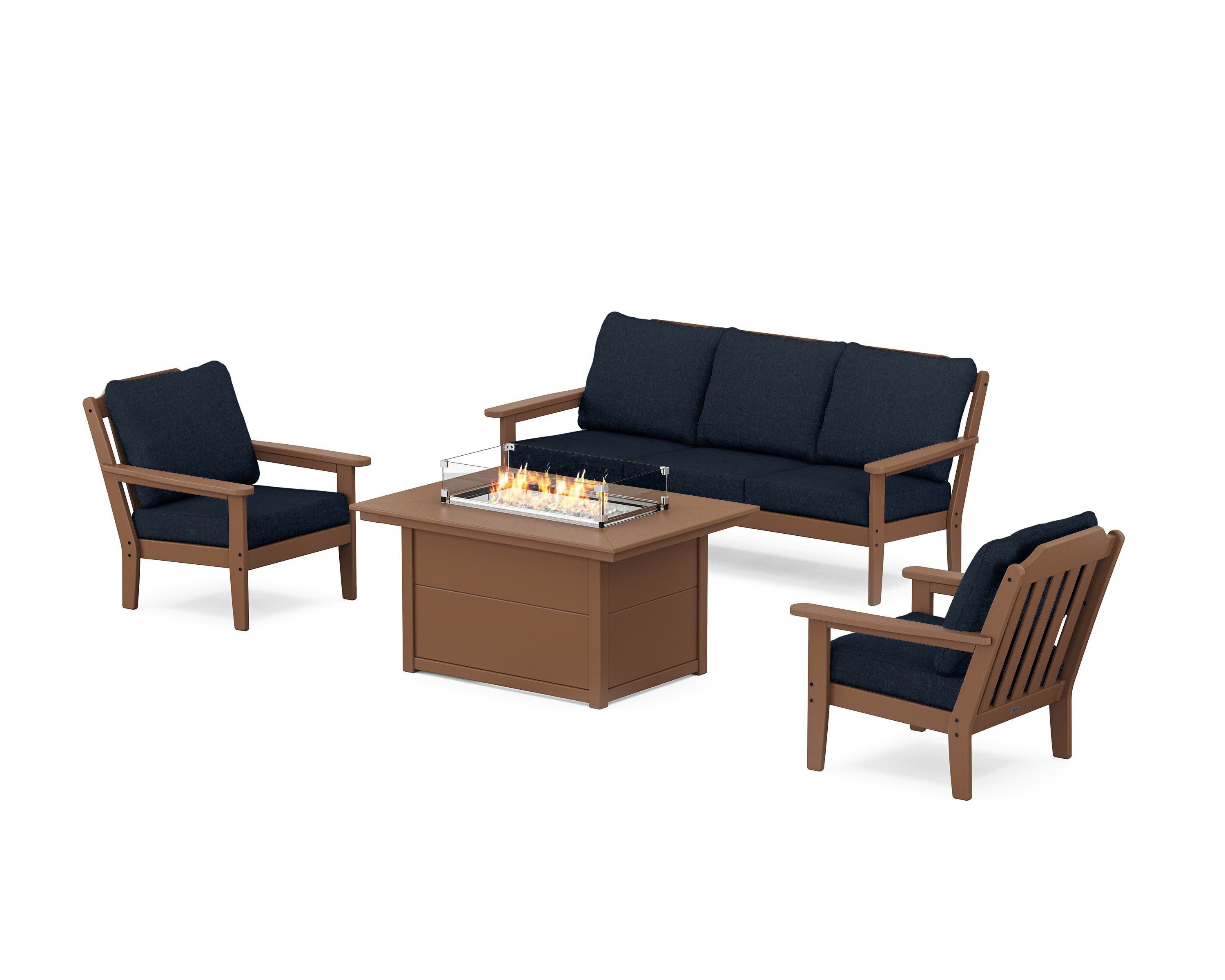 Cottage Deep Seating Fire Pit Table Set - Image 129