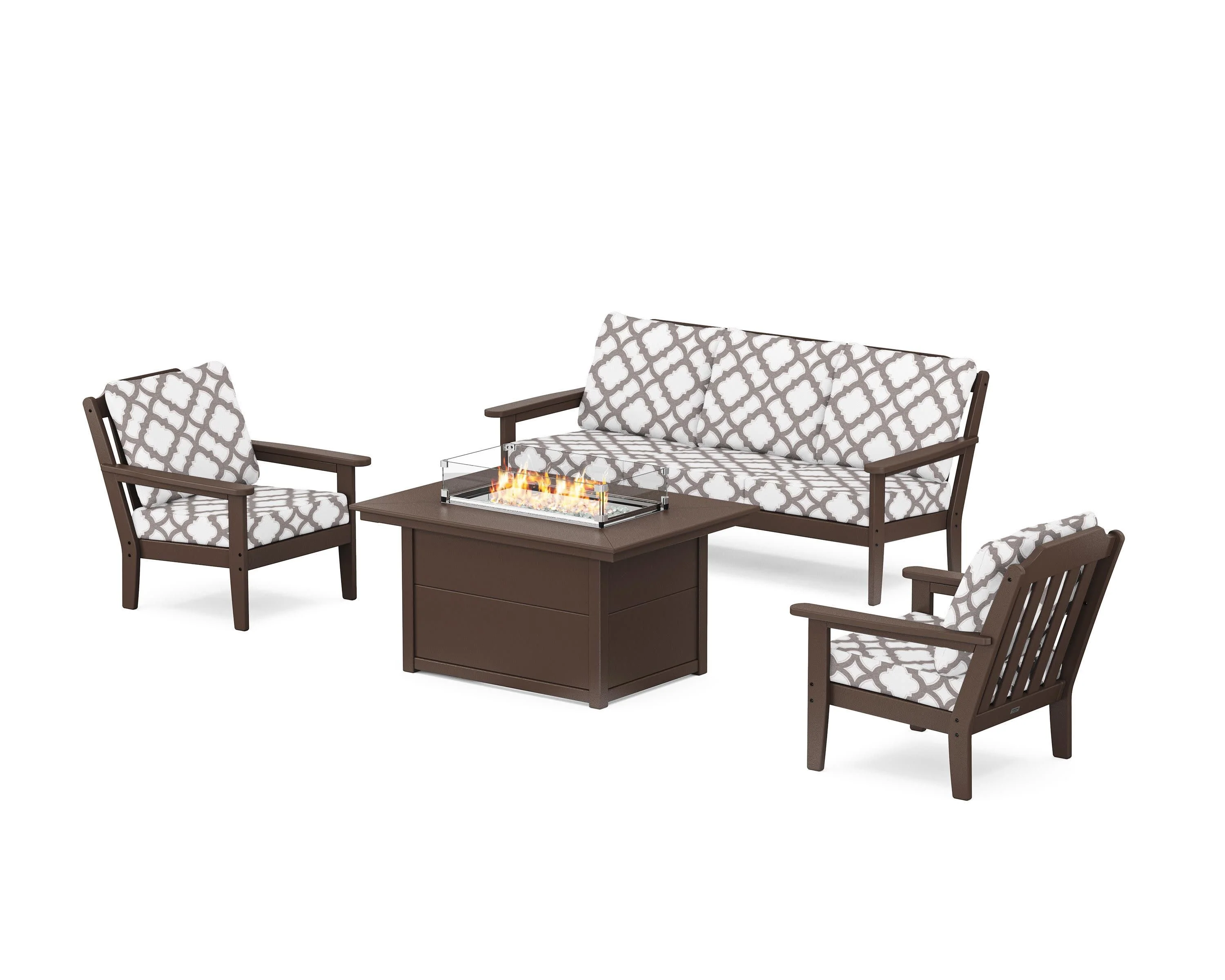 Cottage Deep Seating Fire Pit Table Set - Image 13
