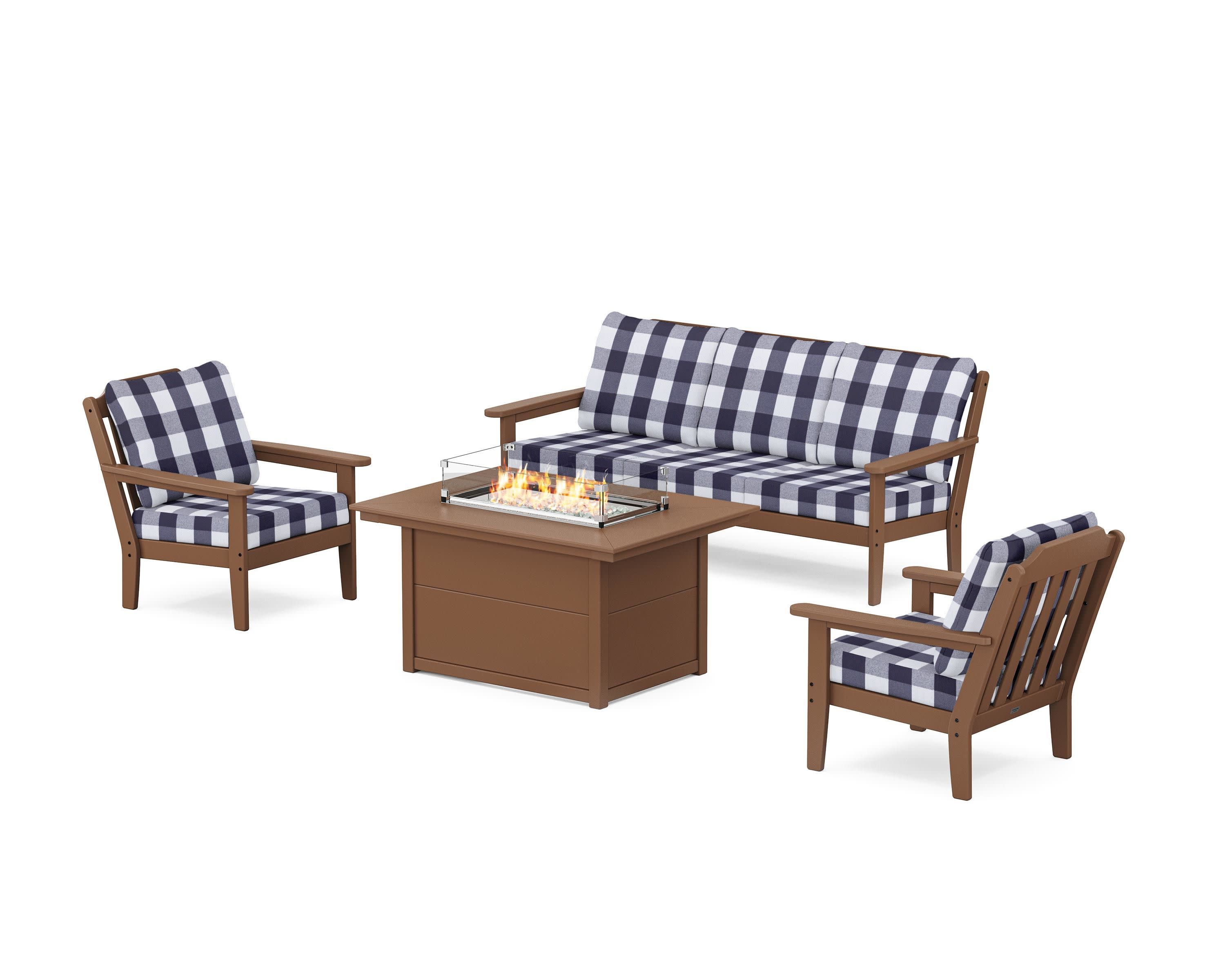 Cottage Deep Seating Fire Pit Table Set - Image 132