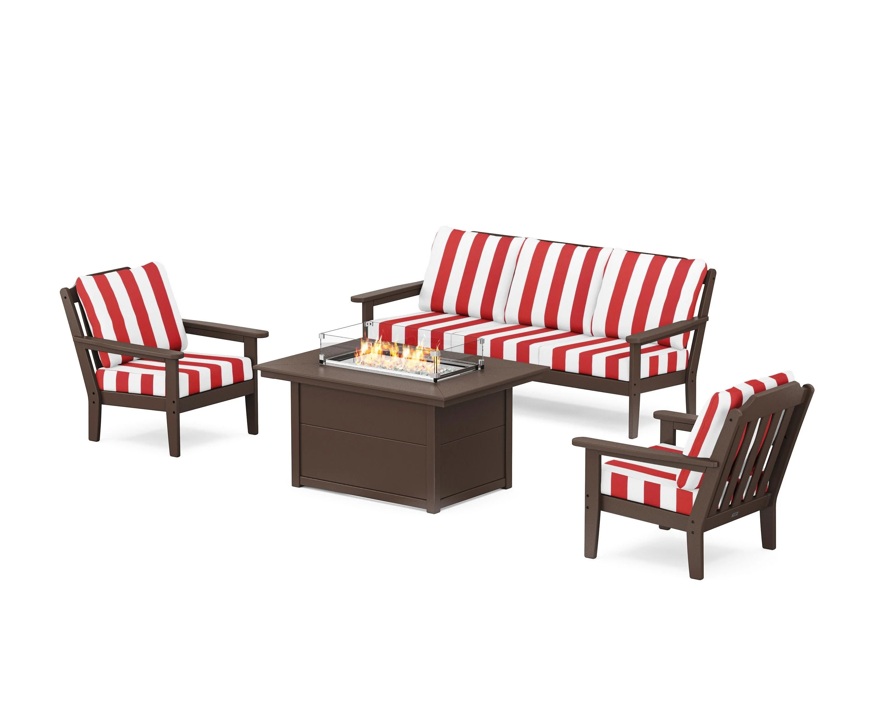 Cottage Deep Seating Fire Pit Table Set - Image 153
