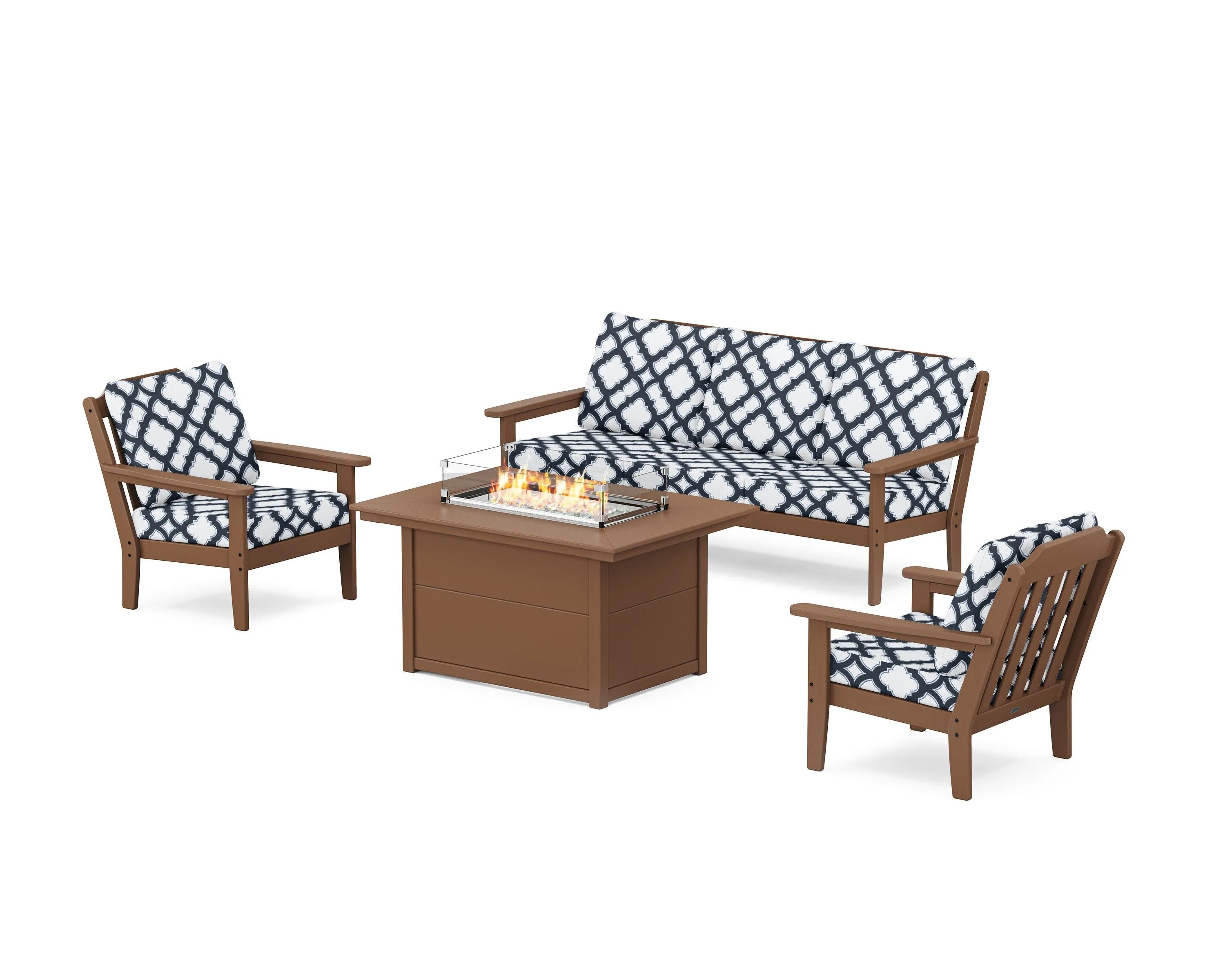Cottage Deep Seating Fire Pit Table Set - Image 161