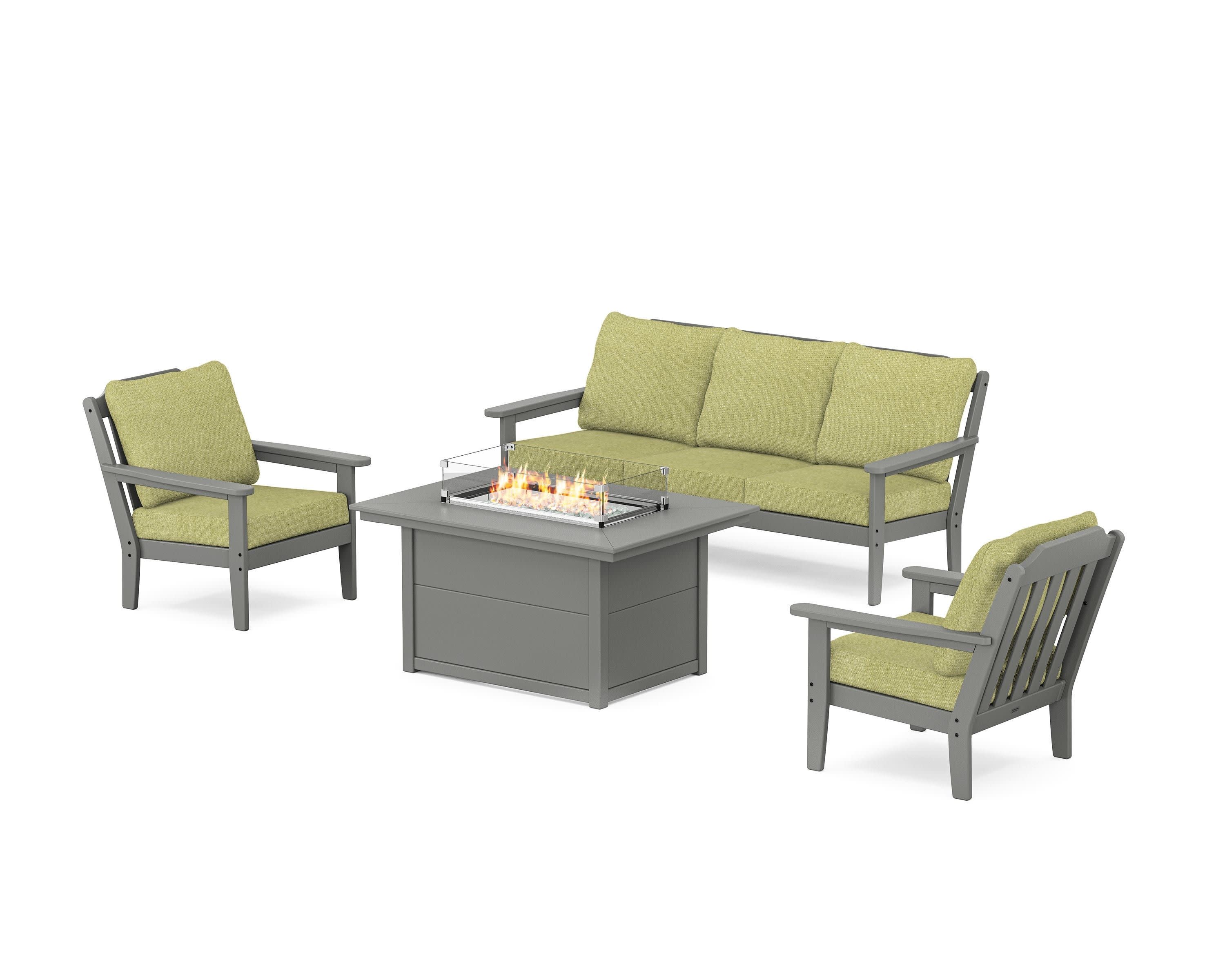 Cottage Deep Seating Fire Pit Table Set - Image 169