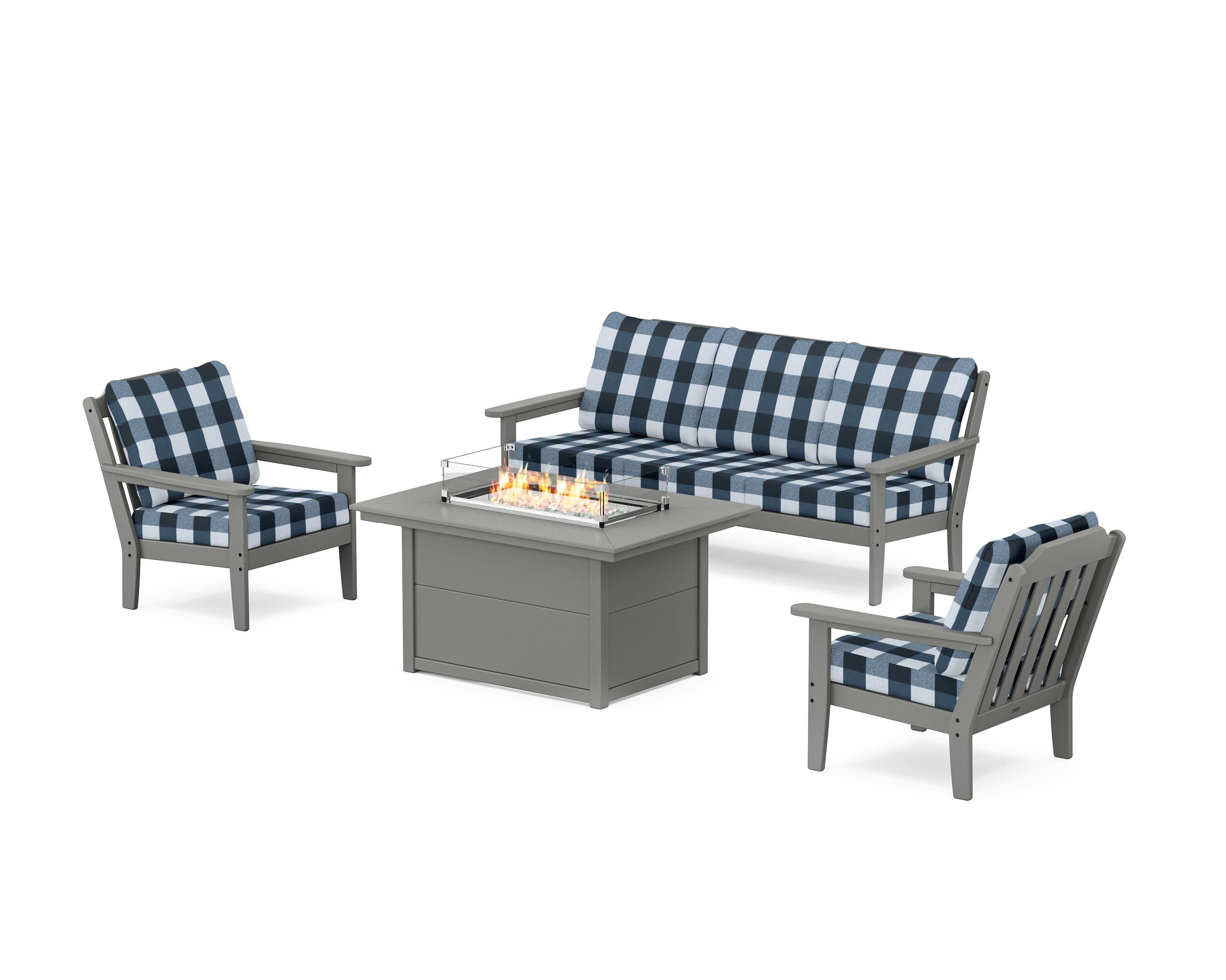 Cottage Deep Seating Fire Pit Table Set - Image 183
