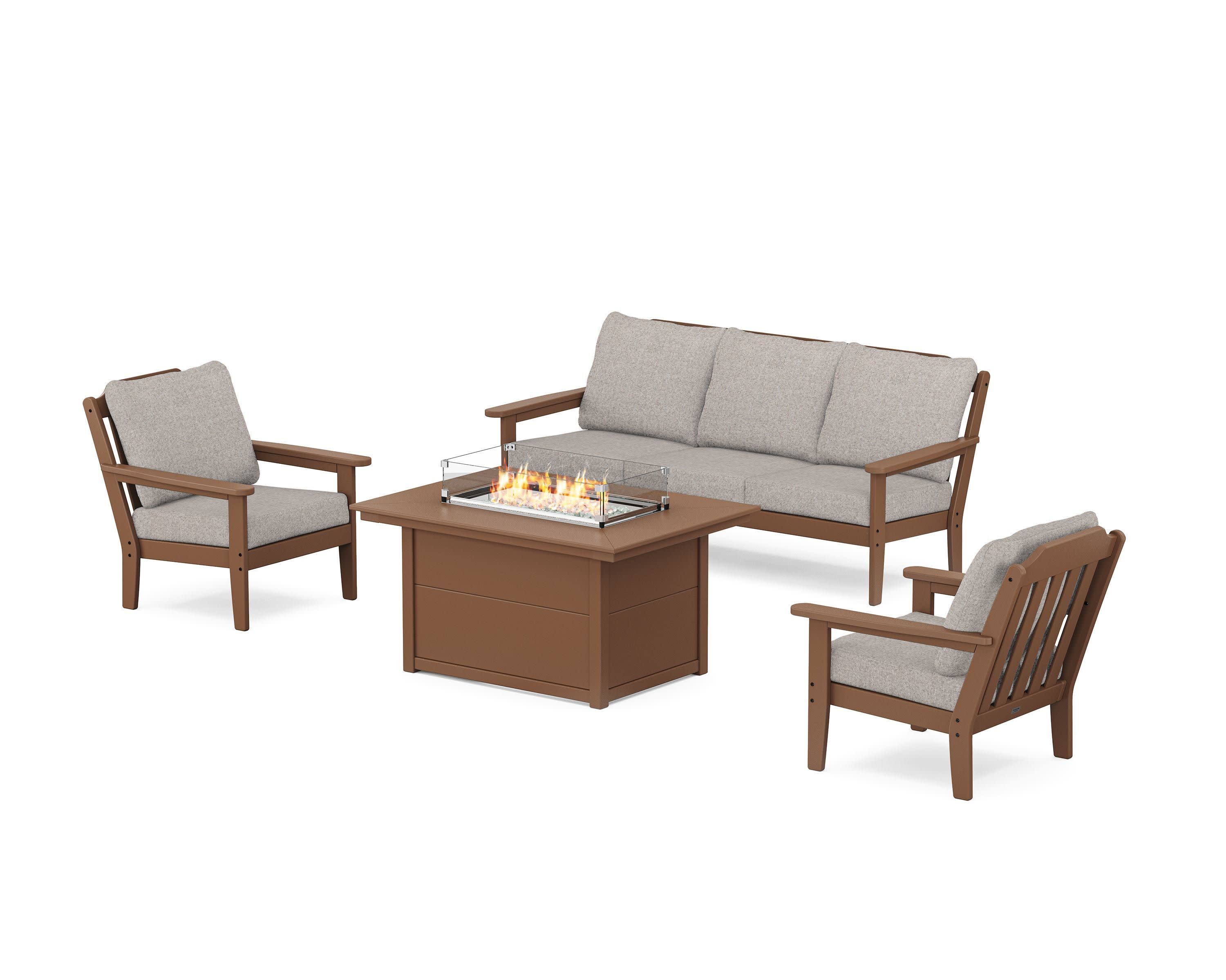 Cottage Deep Seating Fire Pit Table Set - Image 189