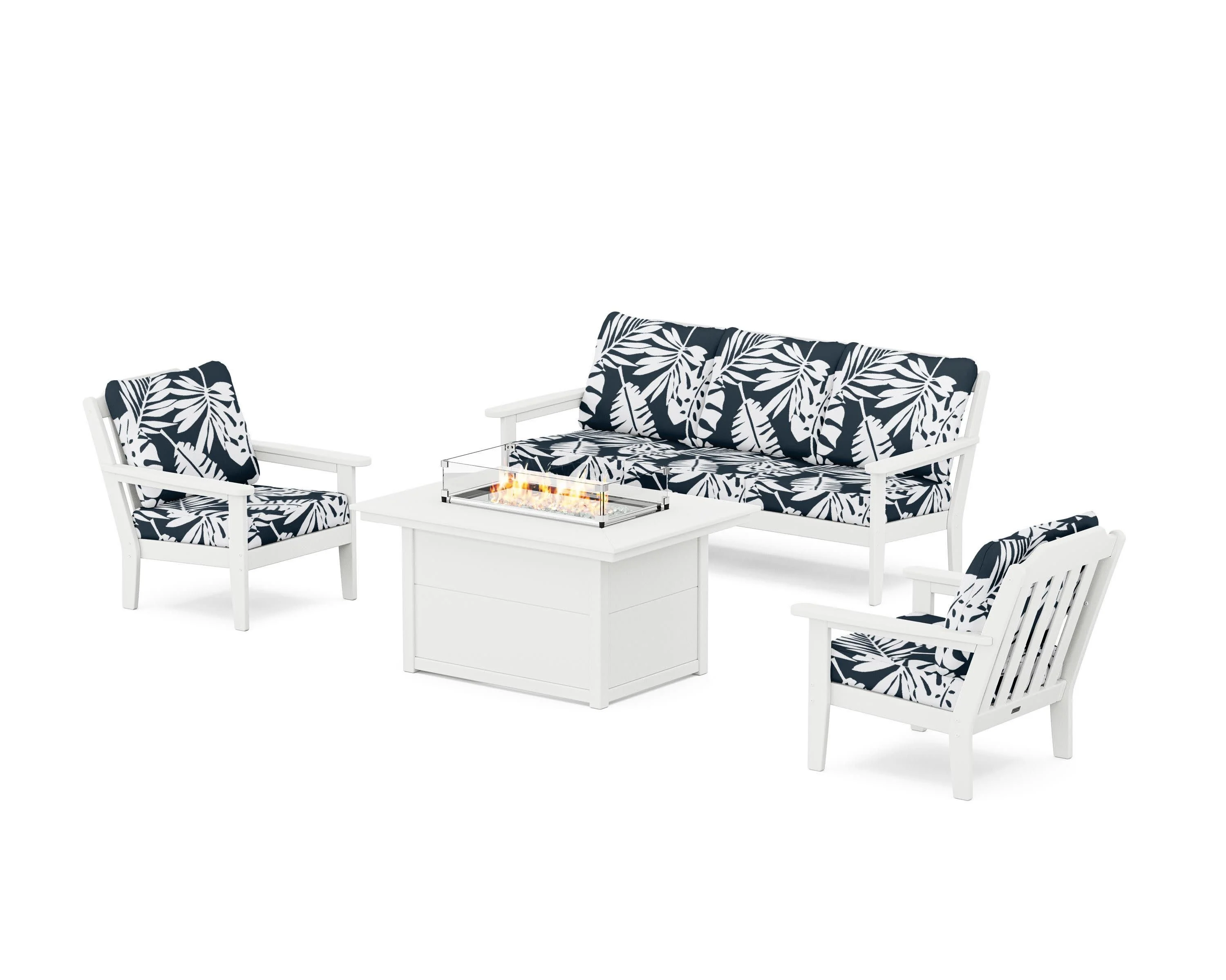 Cottage Deep Seating Fire Pit Table Set - Image 190