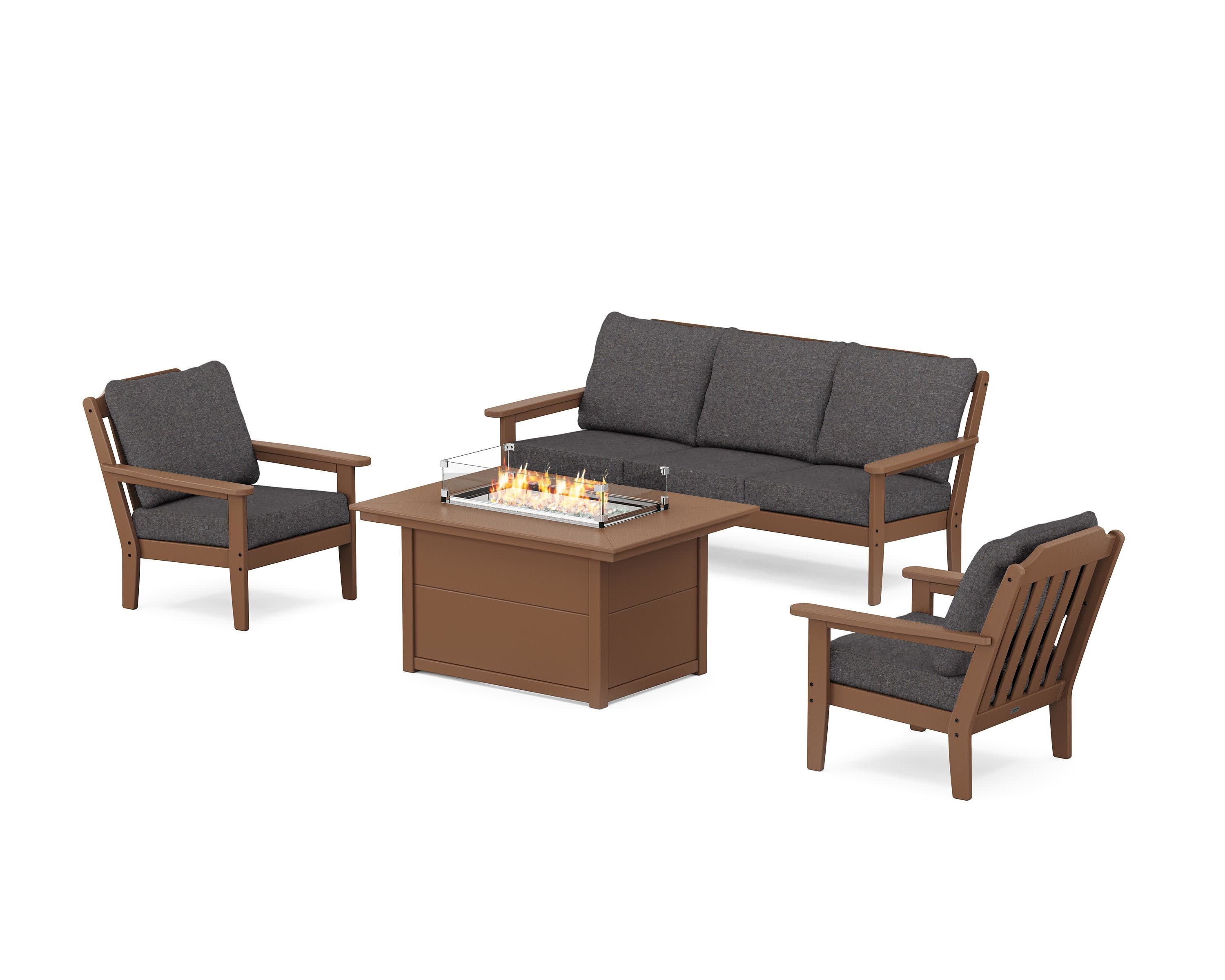 Cottage Deep Seating Fire Pit Table Set - Image 191