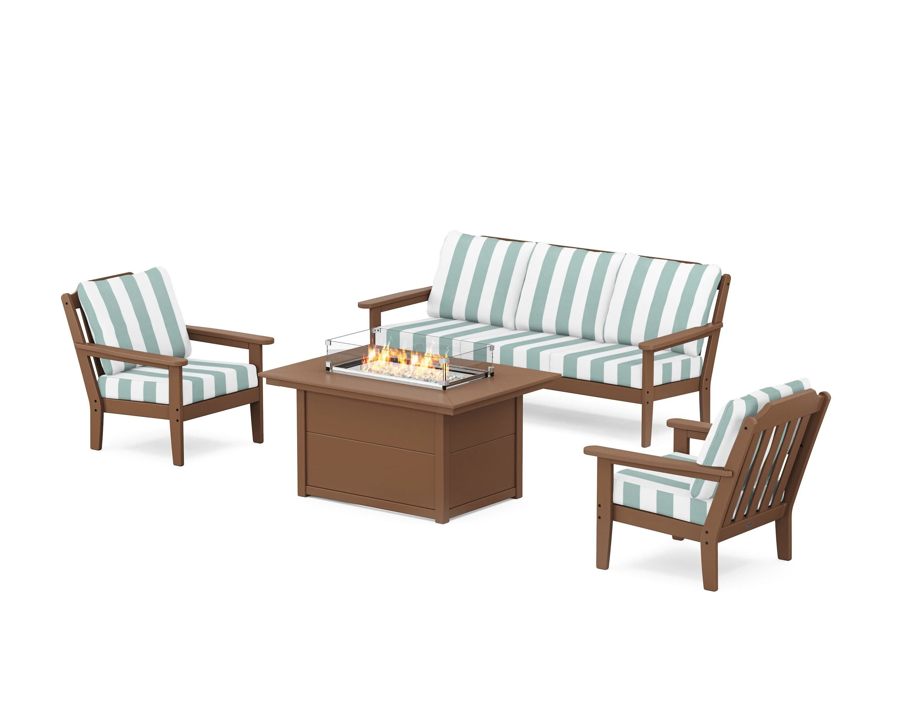 Cottage Deep Seating Fire Pit Table Set - Image 206