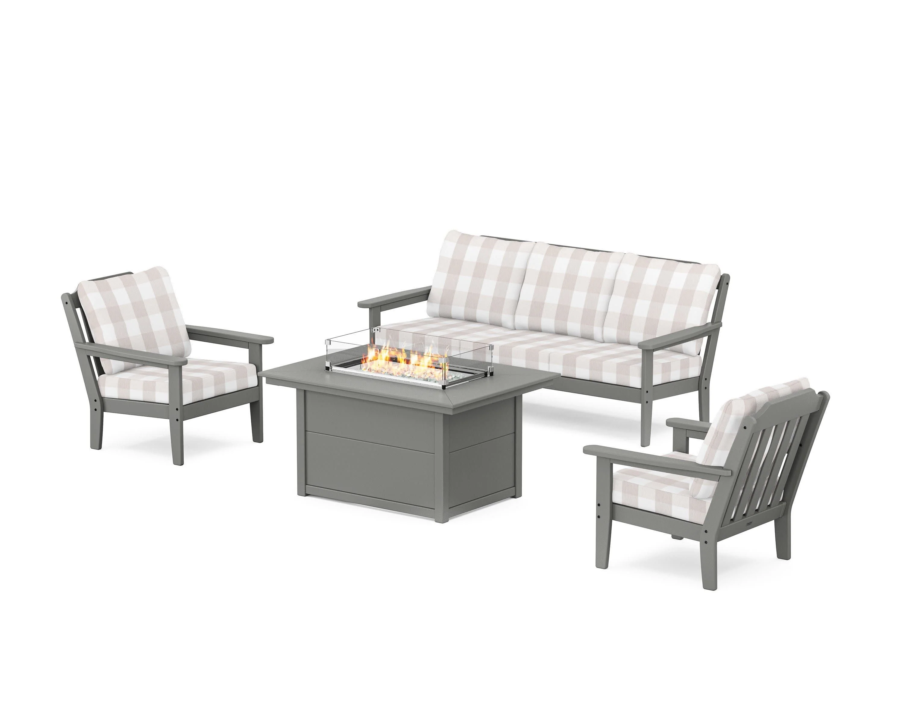 Cottage Deep Seating Fire Pit Table Set - Image 207