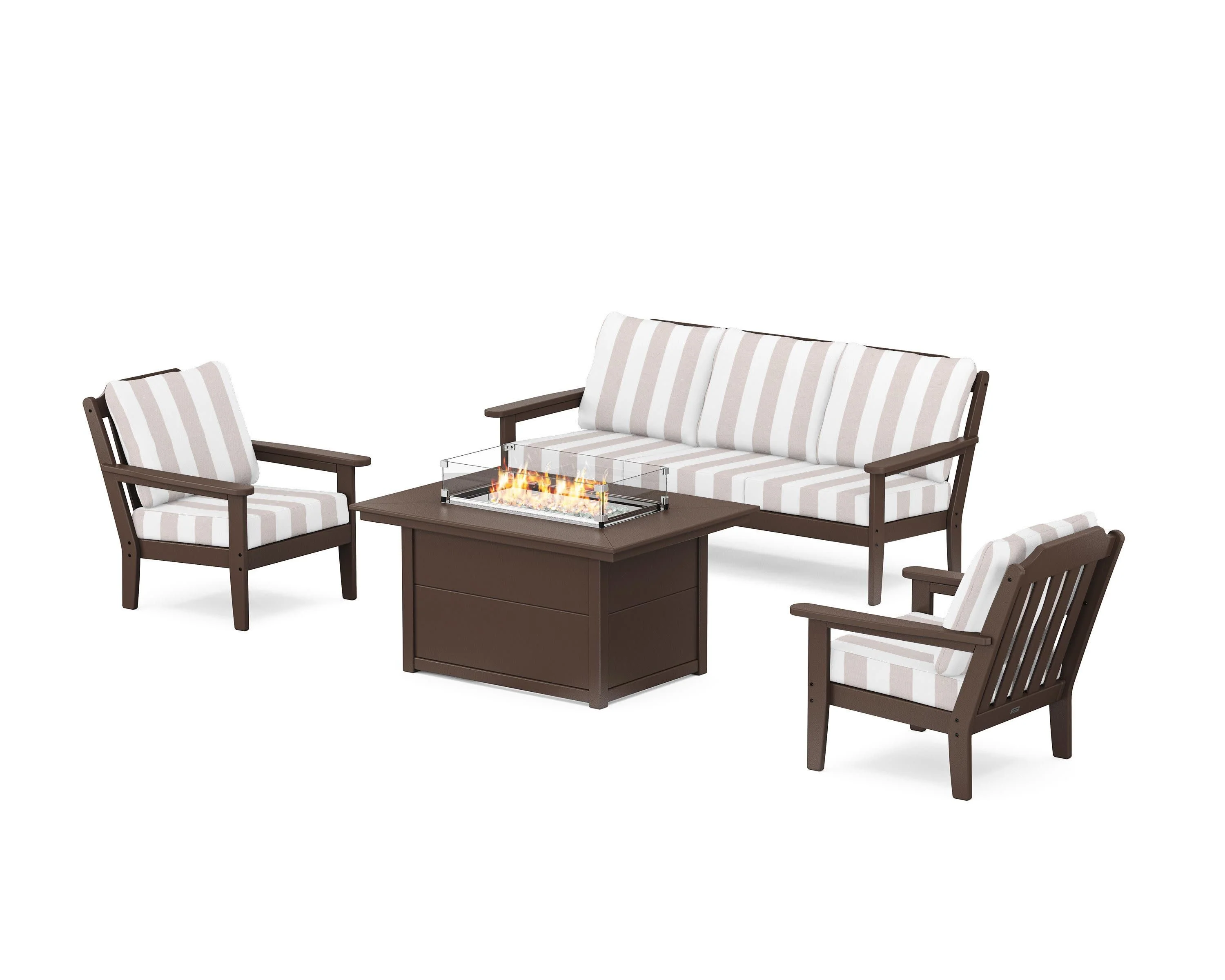 Cottage Deep Seating Fire Pit Table Set - Image 210