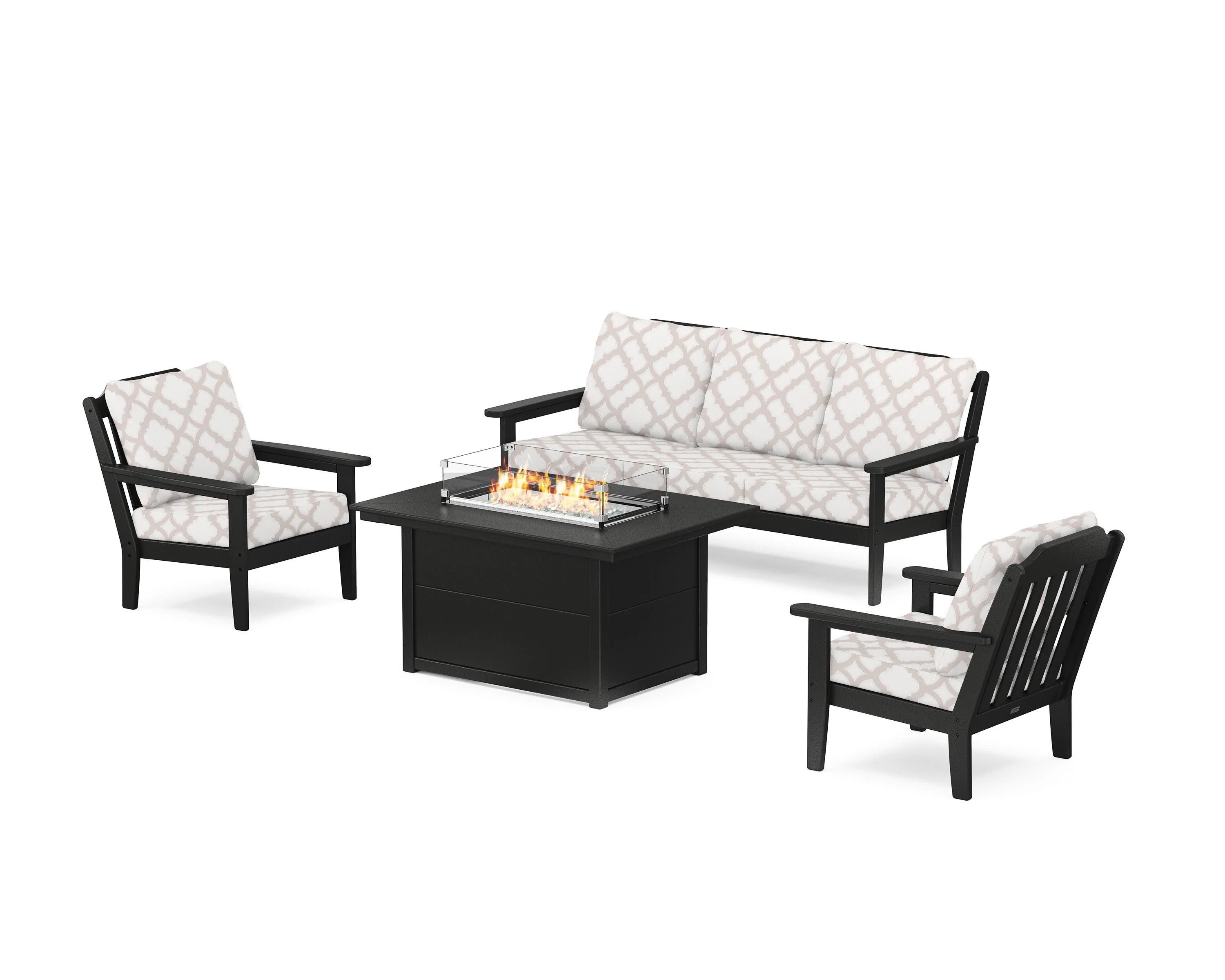 Cottage Deep Seating Fire Pit Table Set - Image 22