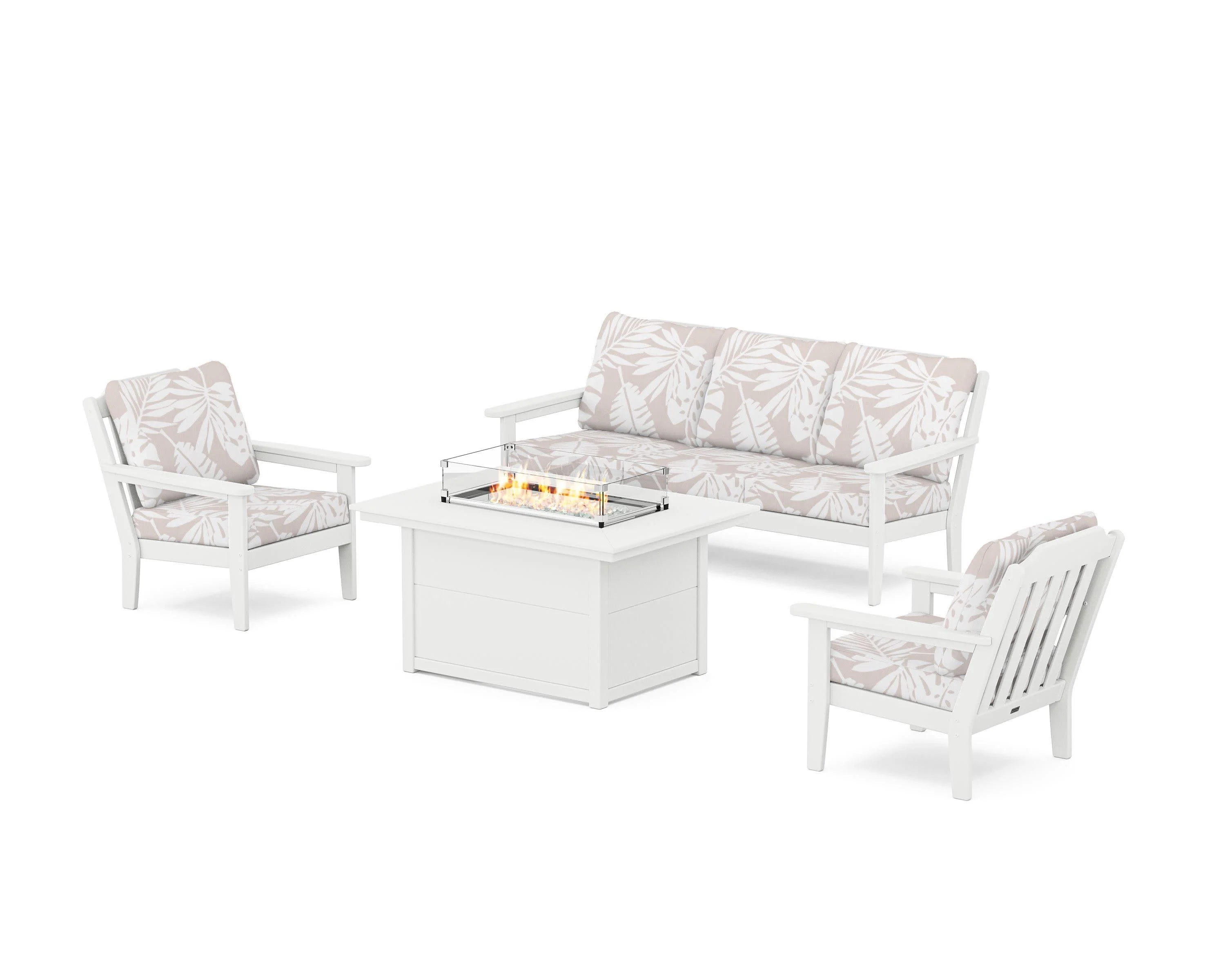 Cottage Deep Seating Fire Pit Table Set - Image 26