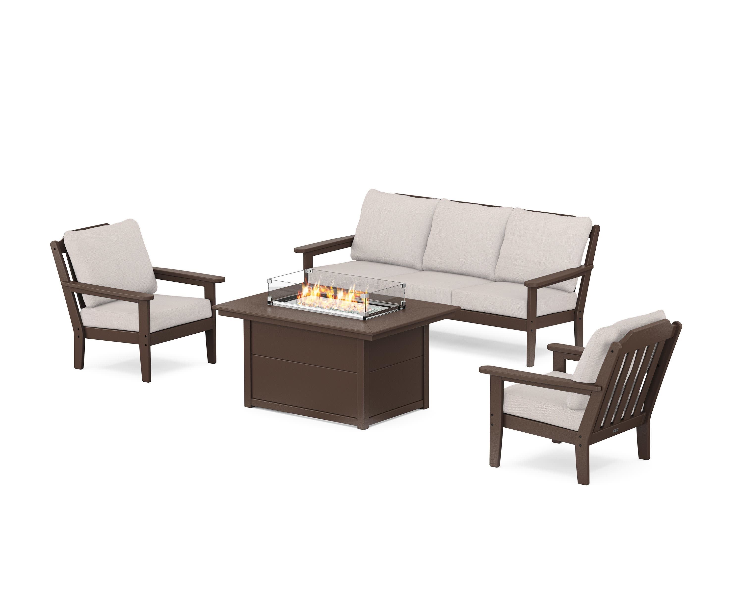 Cottage Deep Seating Fire Pit Table Set - Image 27