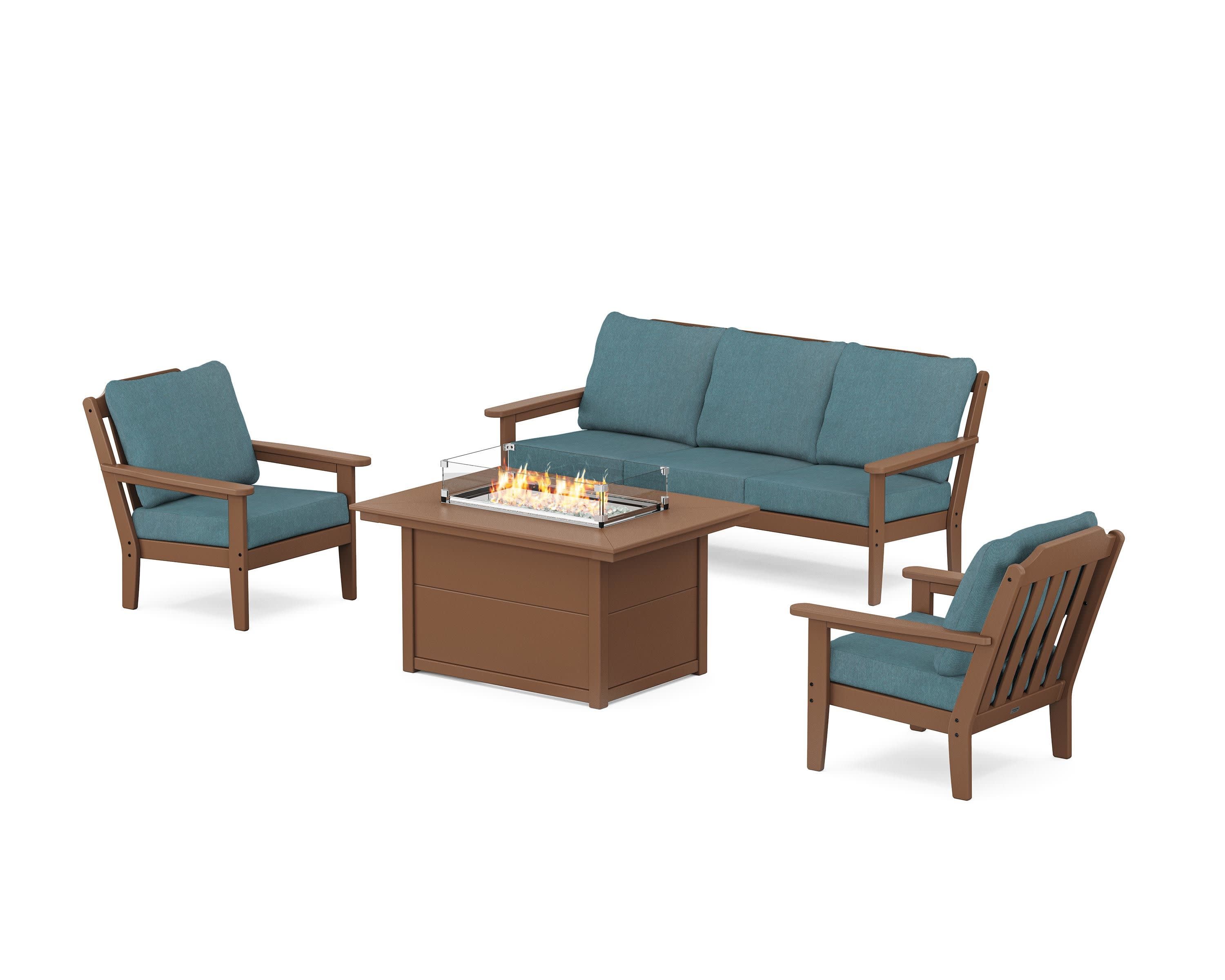 Cottage Deep Seating Fire Pit Table Set - Image 34
