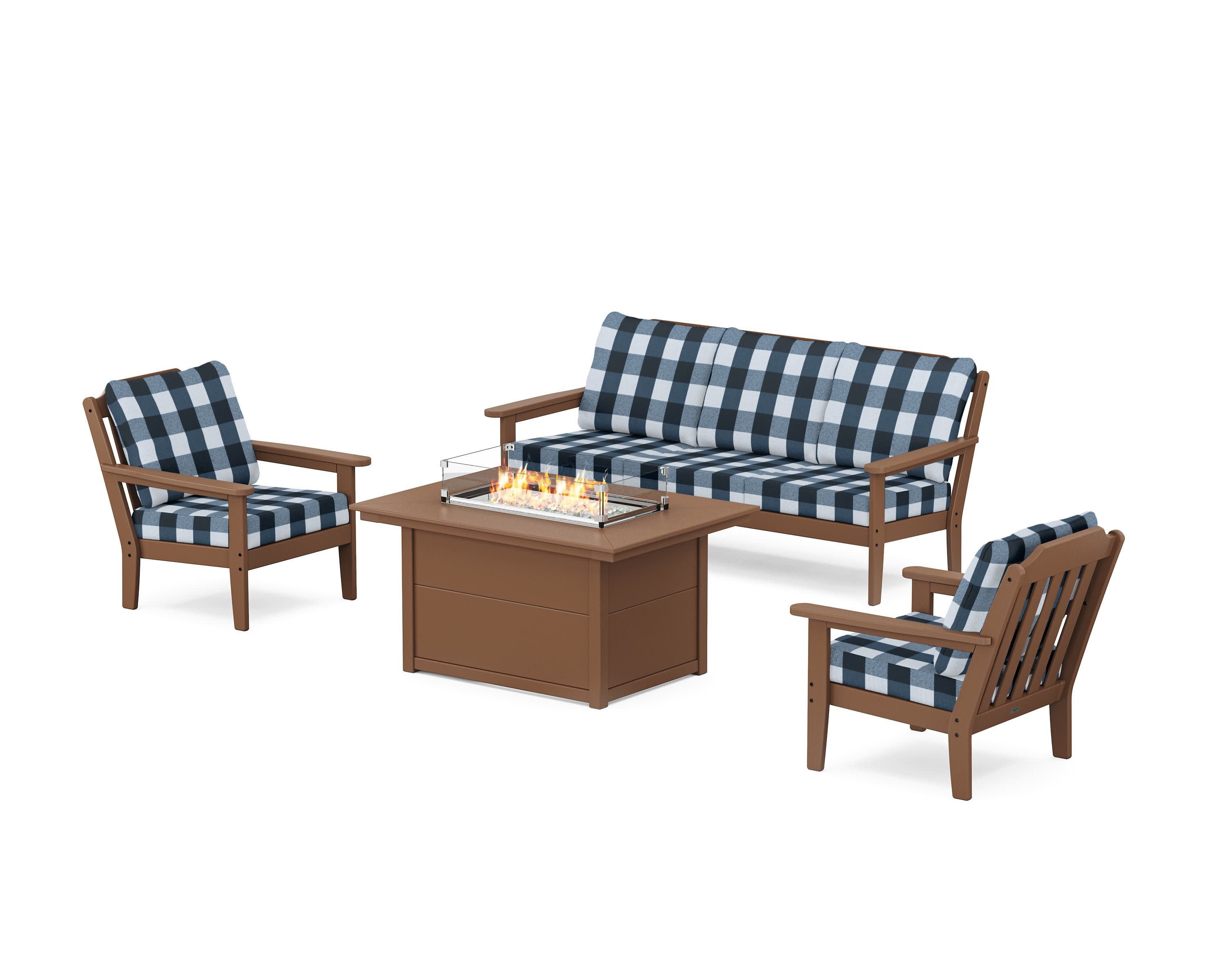 Cottage Deep Seating Fire Pit Table Set - Image 35