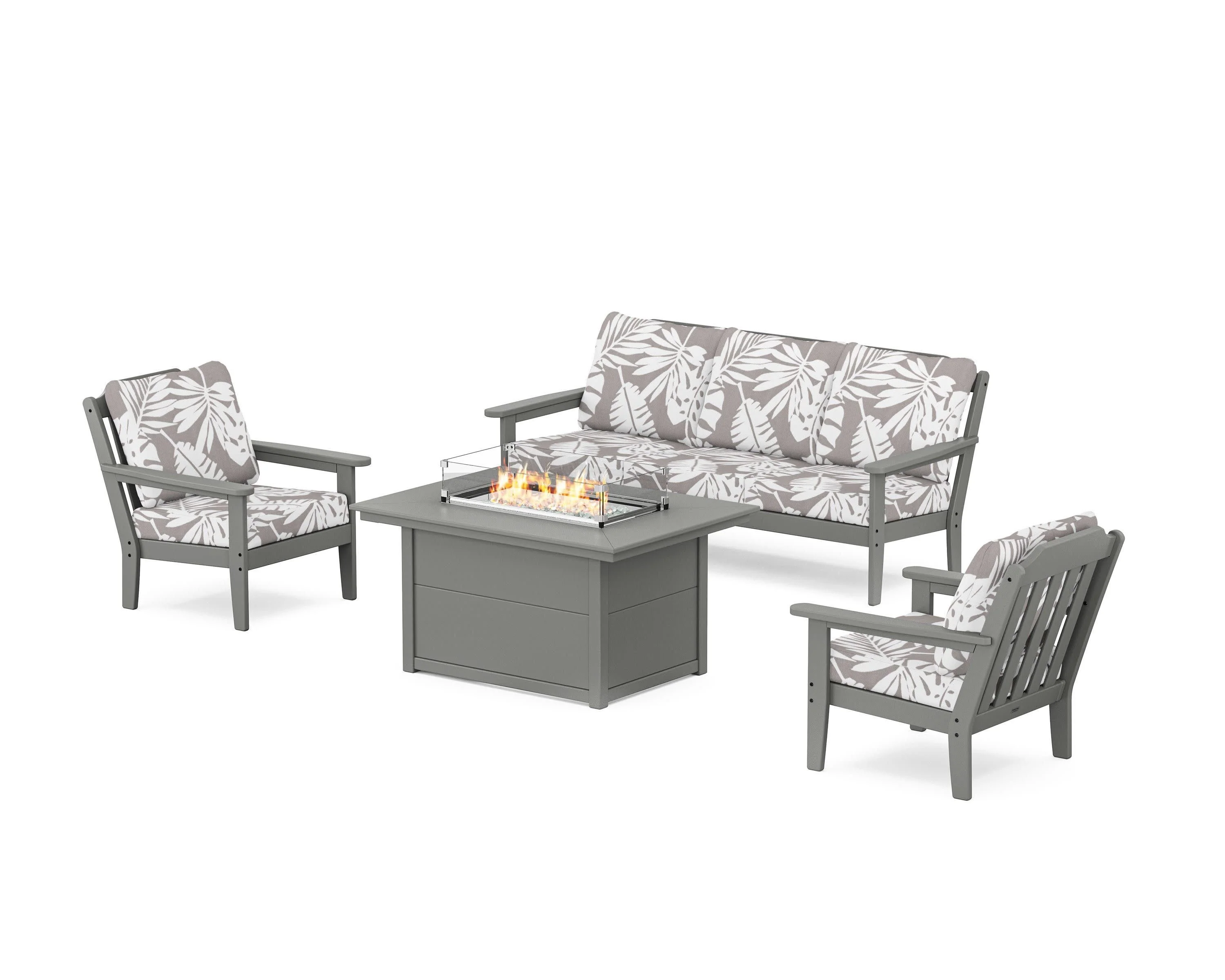Cottage Deep Seating Fire Pit Table Set - Image 42