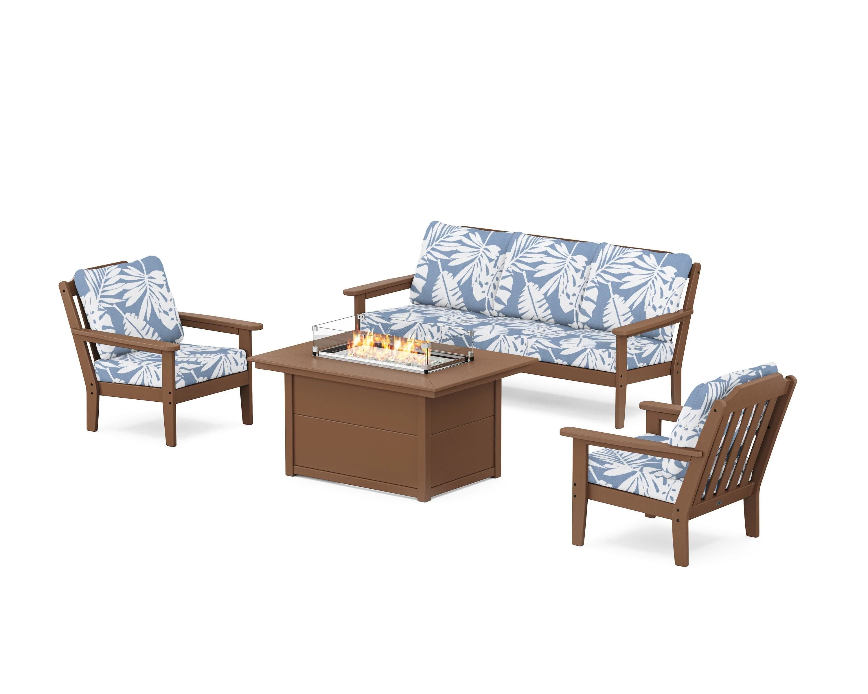 Cottage Deep Seating Fire Pit Table Set - Image 43