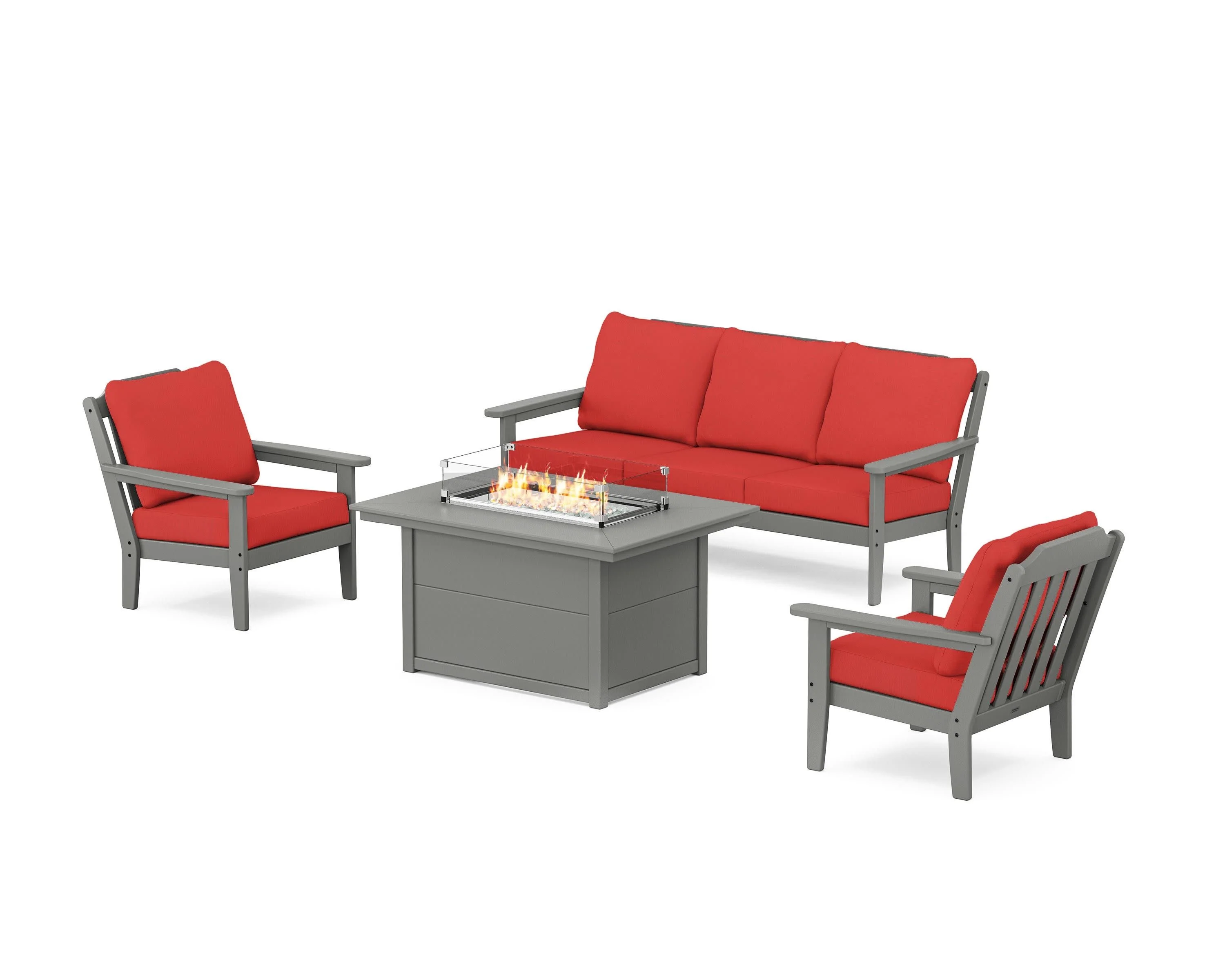 Cottage Deep Seating Fire Pit Table Set - Image 44