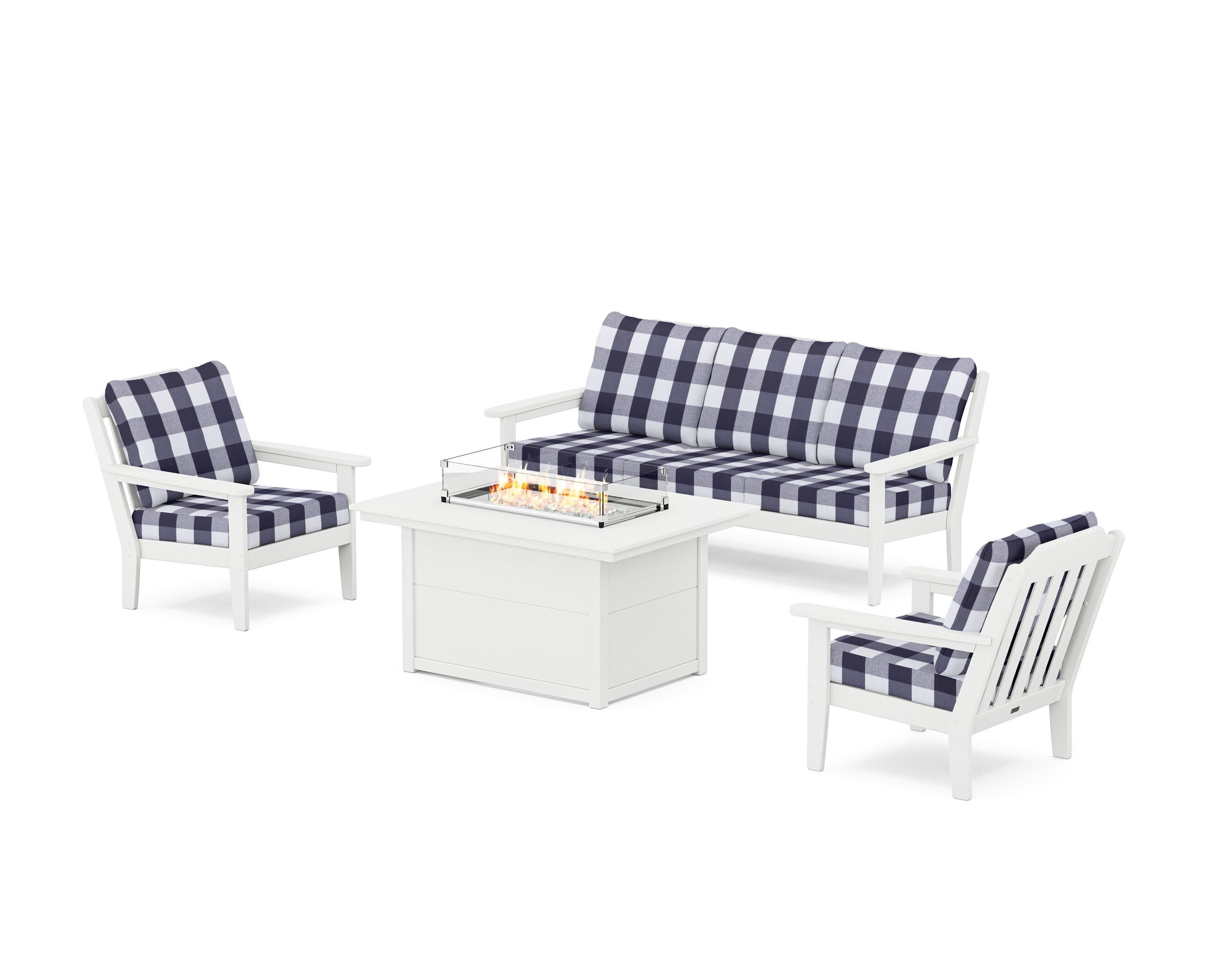 Cottage Deep Seating Fire Pit Table Set - Image 53