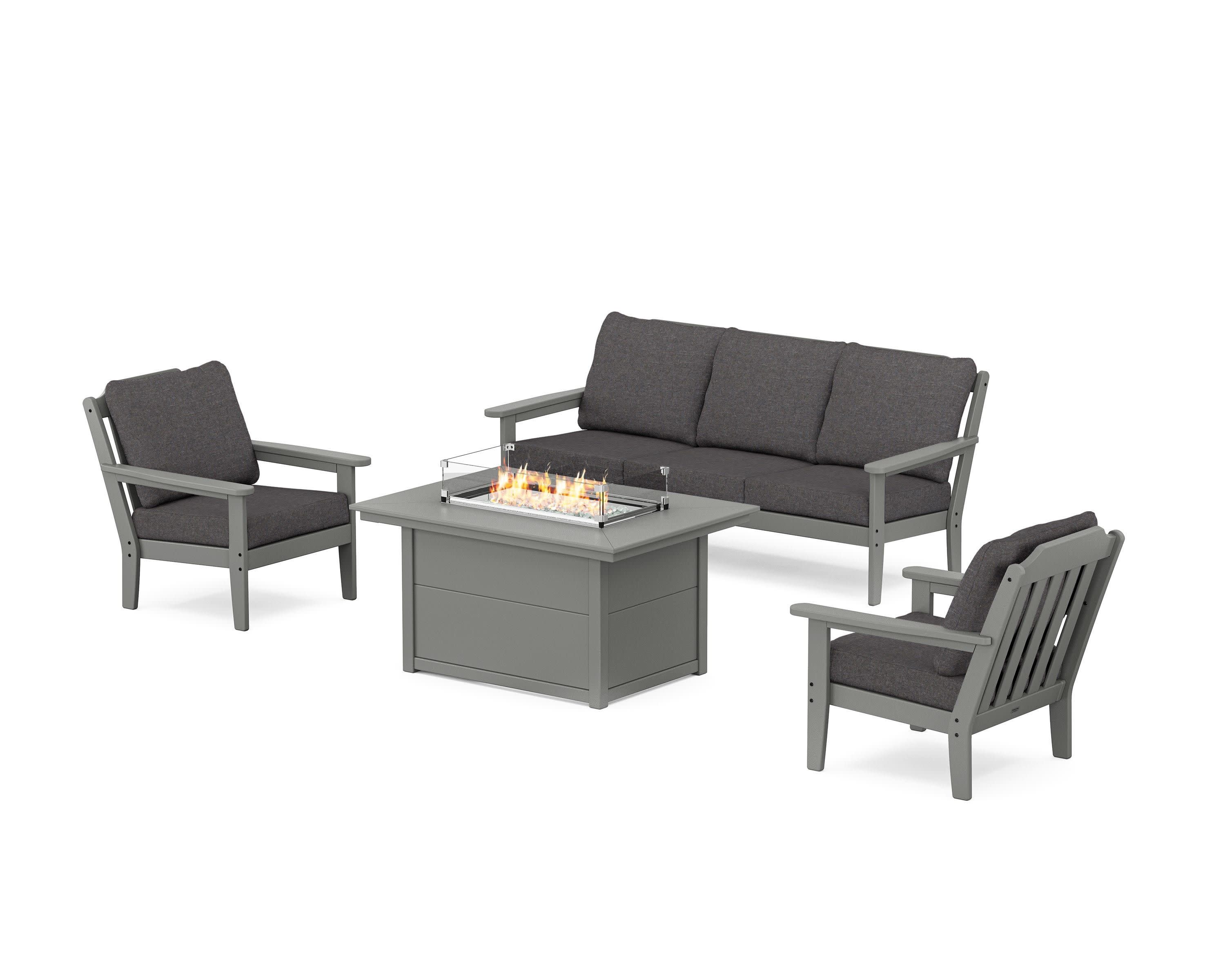 Cottage Deep Seating Fire Pit Table Set - Image 68