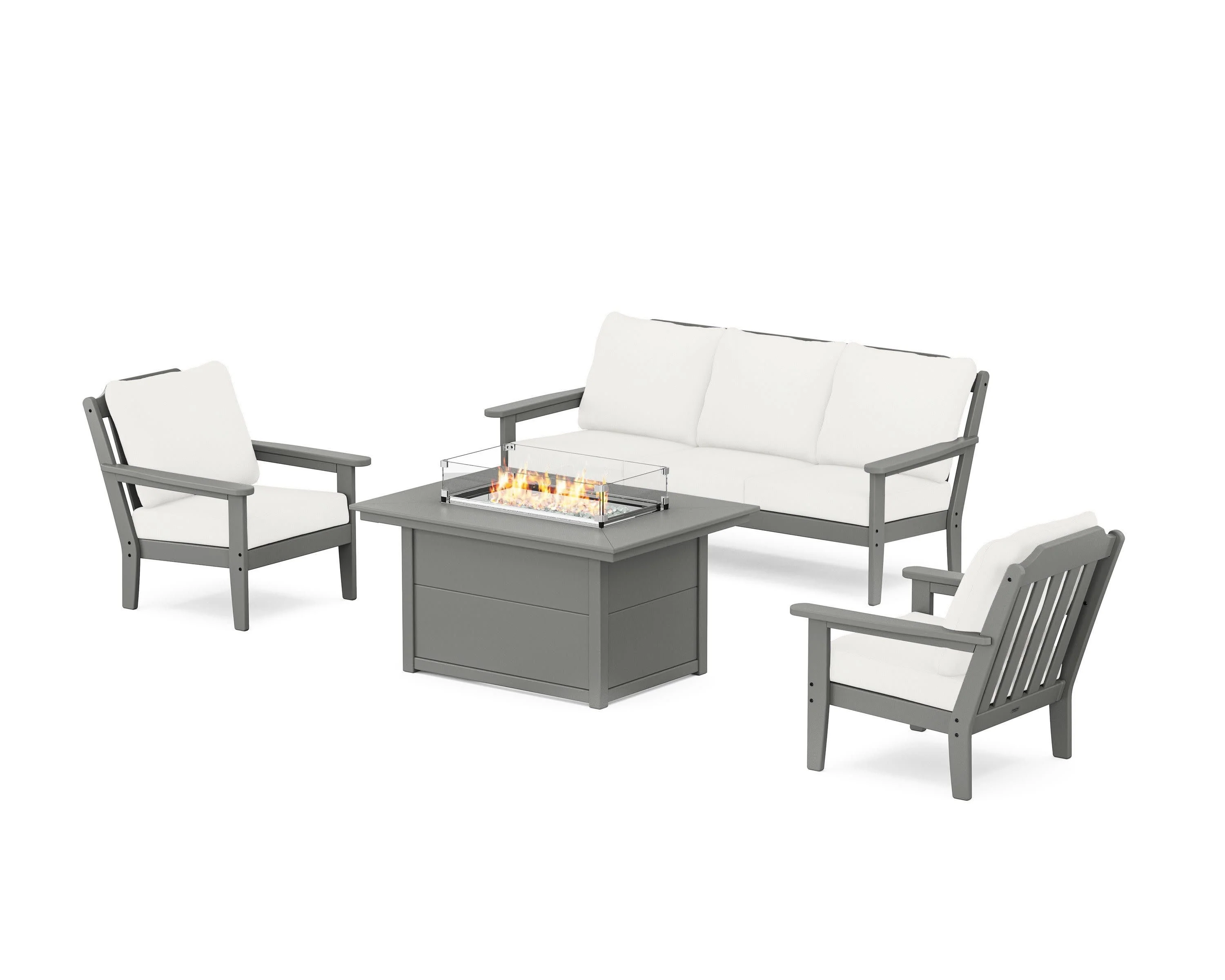 Cottage Deep Seating Fire Pit Table Set - Image 75