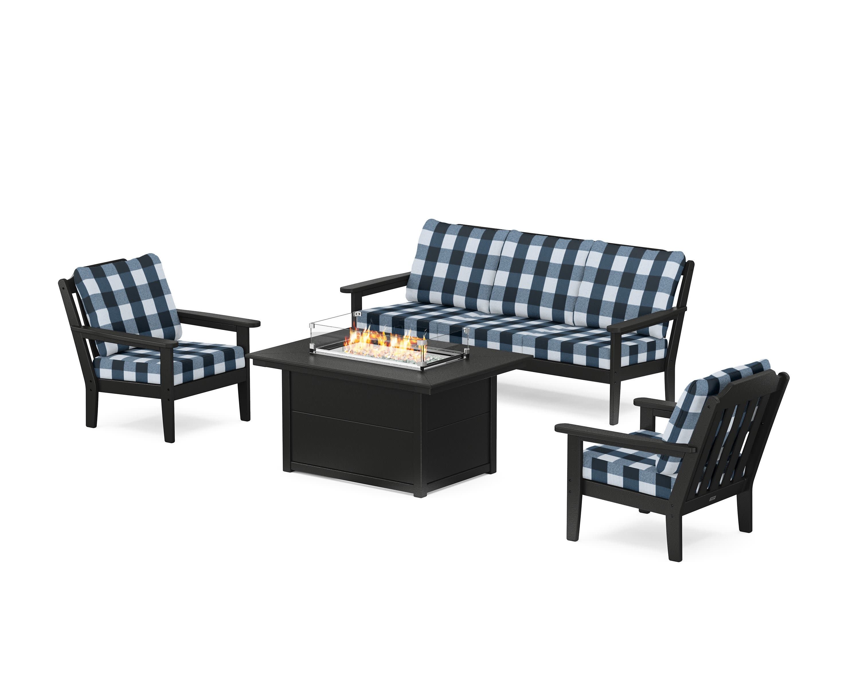 Cottage Deep Seating Fire Pit Table Set - Image 79