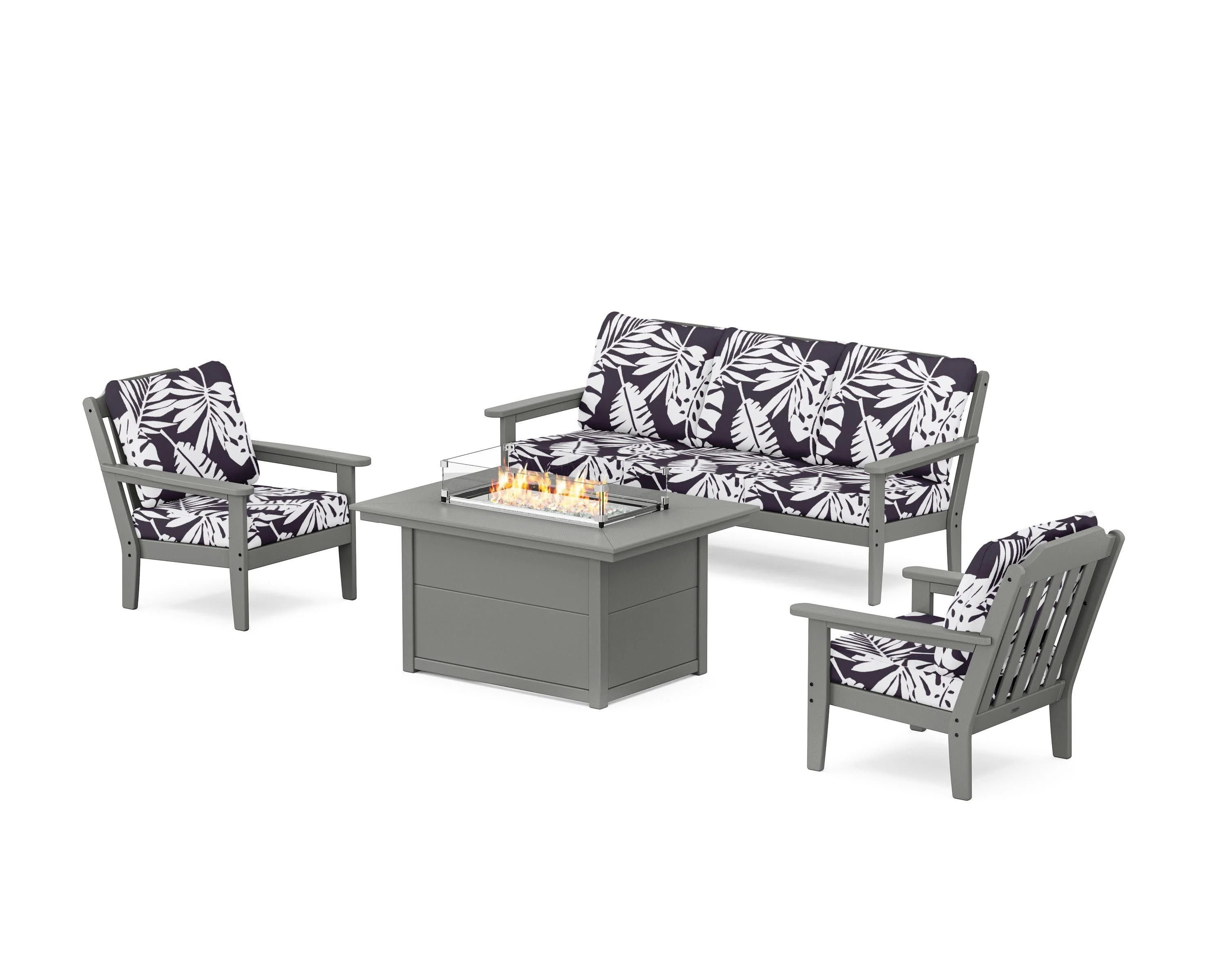 Cottage Deep Seating Fire Pit Table Set - Image 80