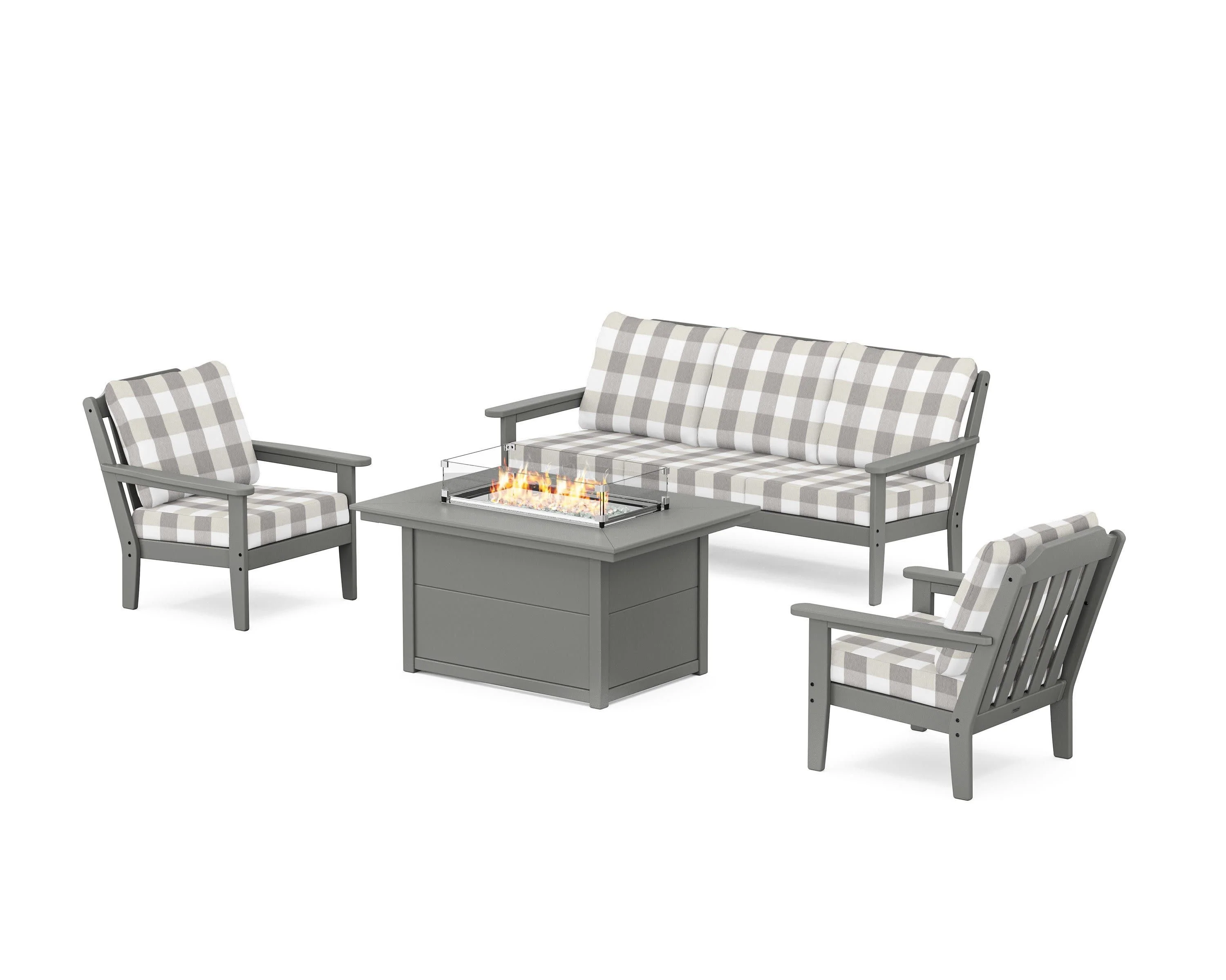 Cottage Deep Seating Fire Pit Table Set - Image 91