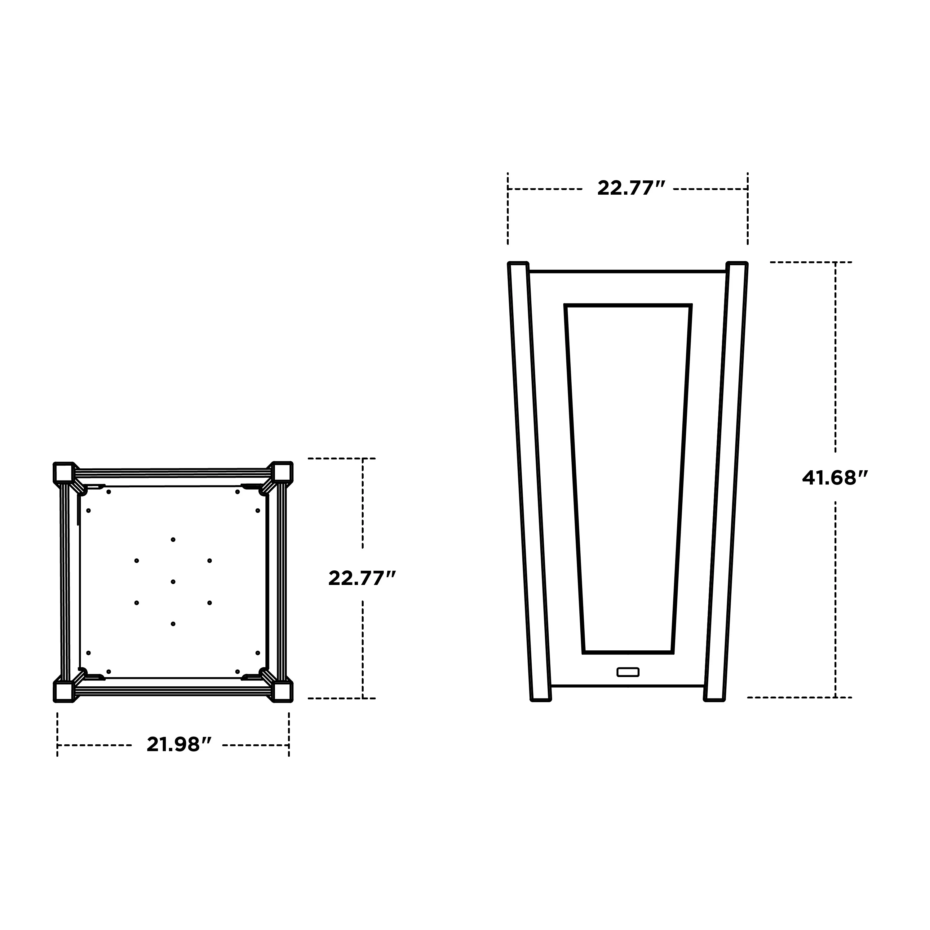 Country Living Large Tapered Square Tall Planter Box - Image 5