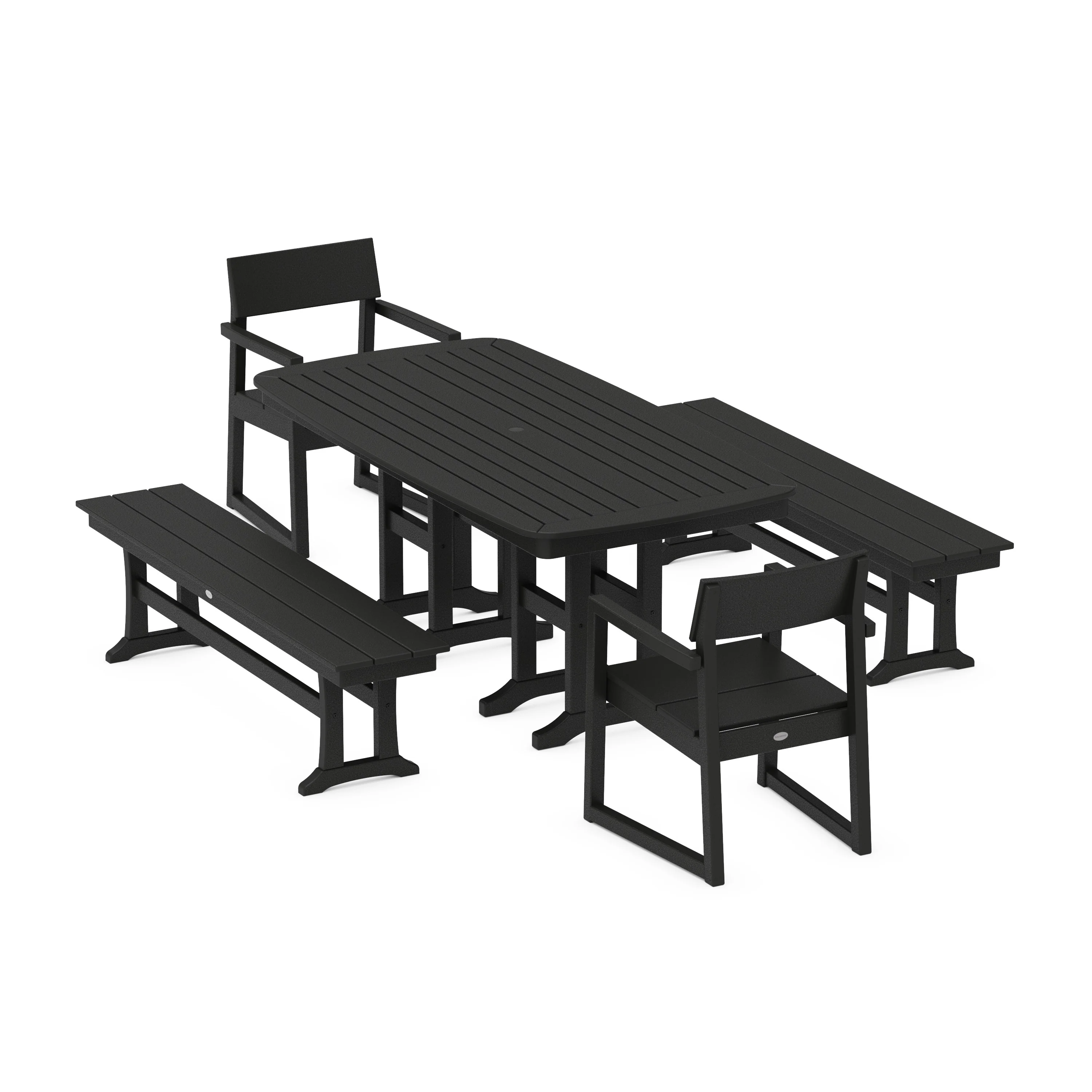 EDGE 5-Piece Dining Set with Benches - Image 12