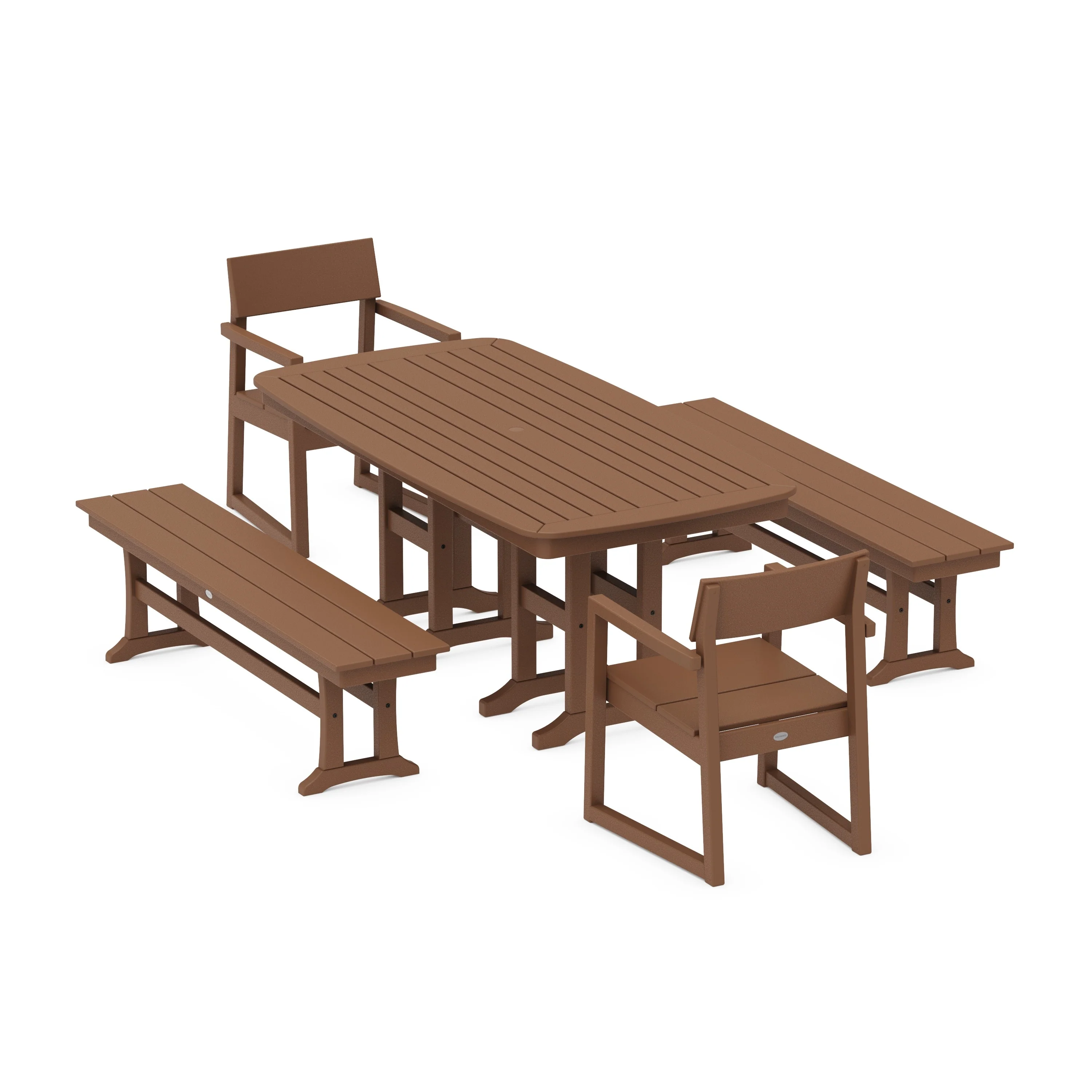 EDGE 5-Piece Dining Set with Benches - Image 9