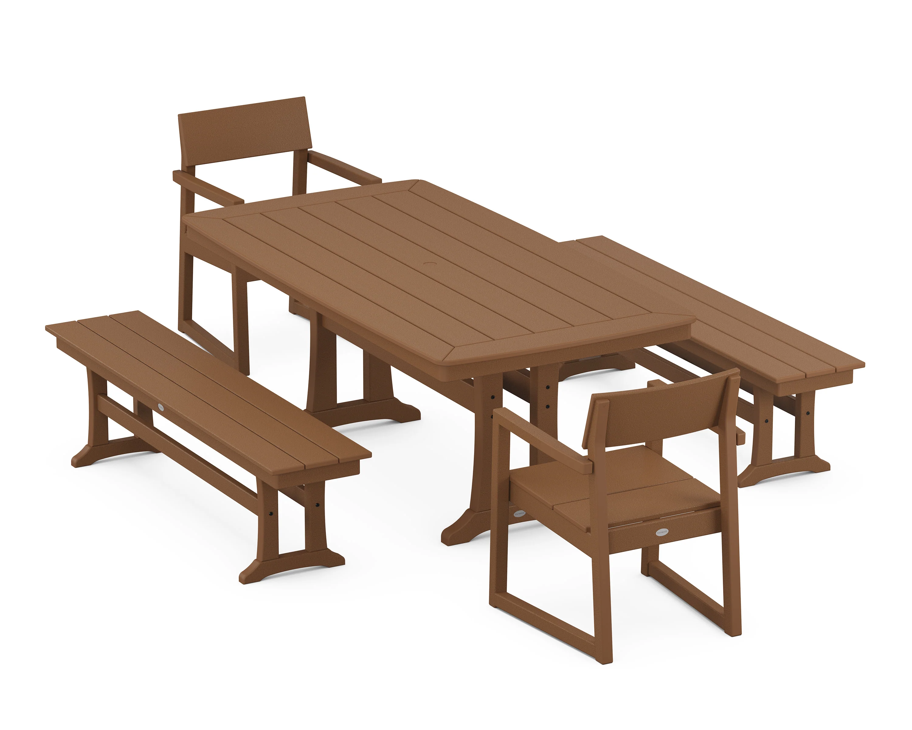 EDGE 5-Piece Dining Set with Trestle Legs - Image 5