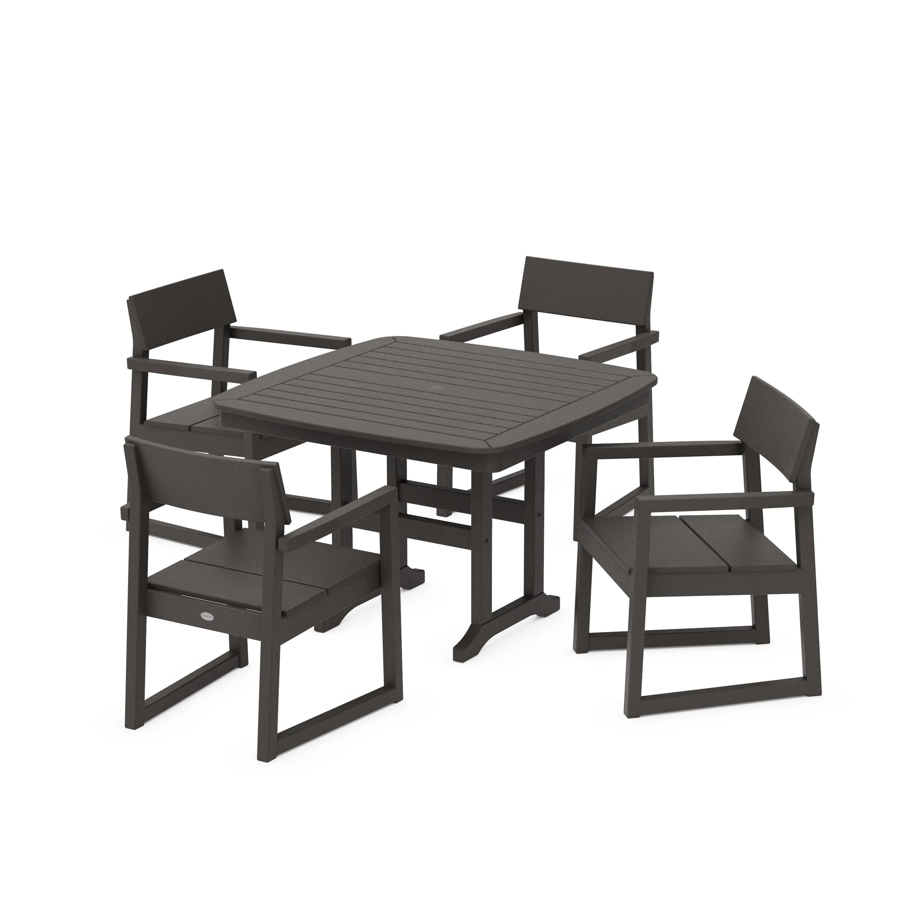 EDGE 5-Piece Dining Set with Trestle Legs - Image 9