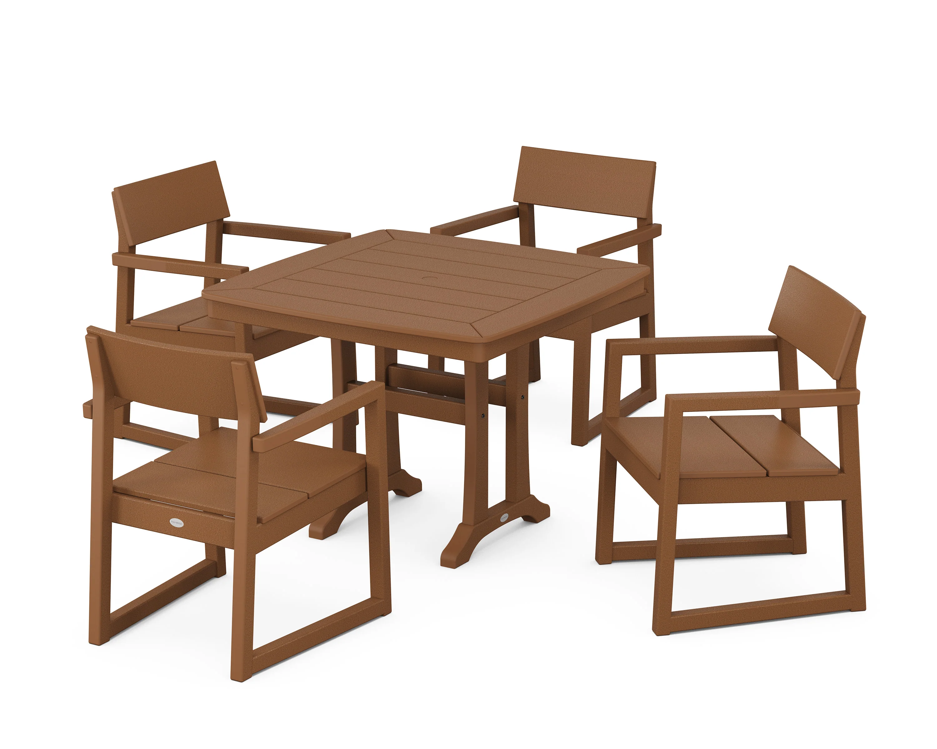EDGE 5-Piece Dining Set with Trestle Legs - Image 8