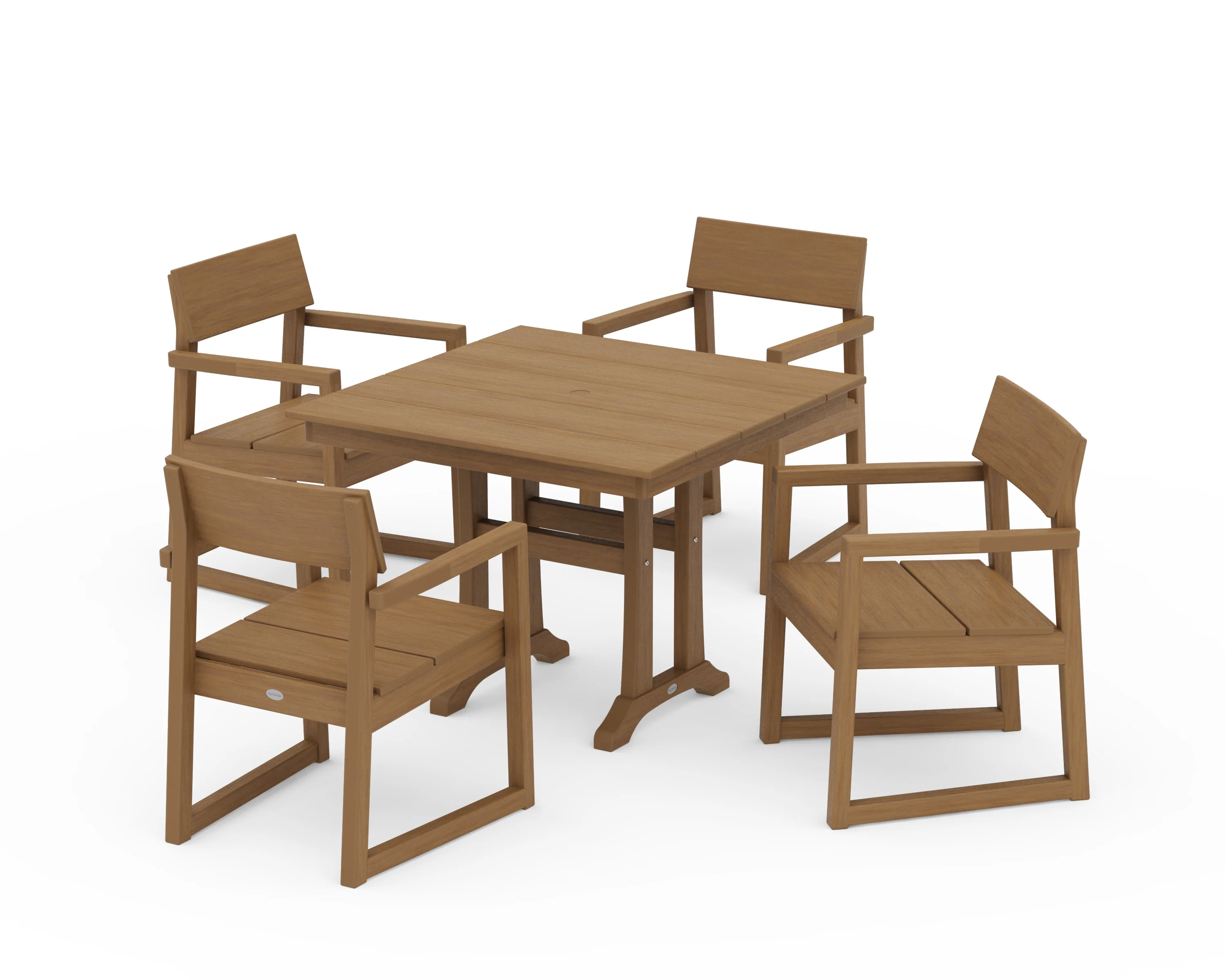 EDGE 5-Piece Farmhouse Dining Set With Trestle Legs - Image 15
