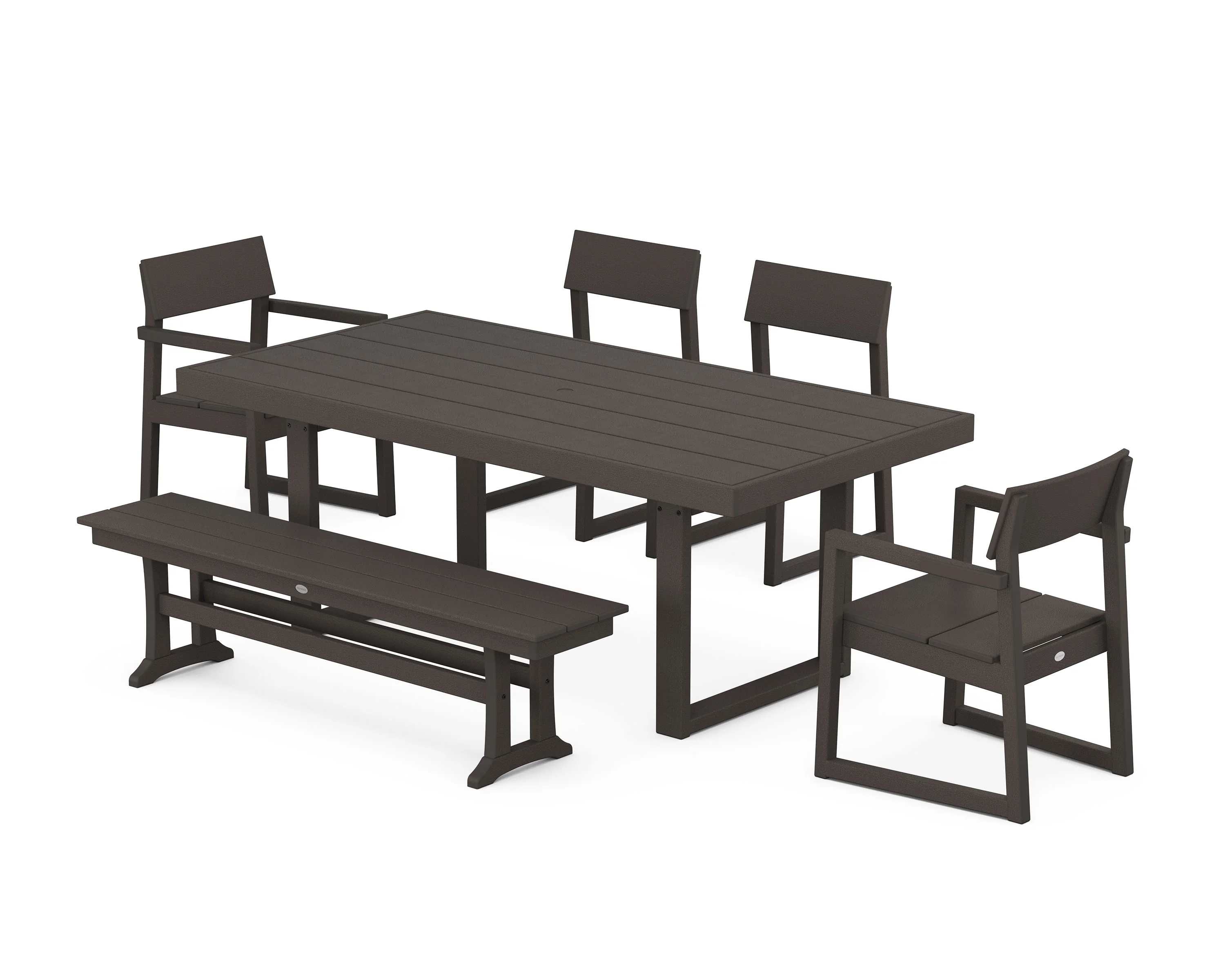 EDGE 6-Piece Dining Set with Bench - Image 5