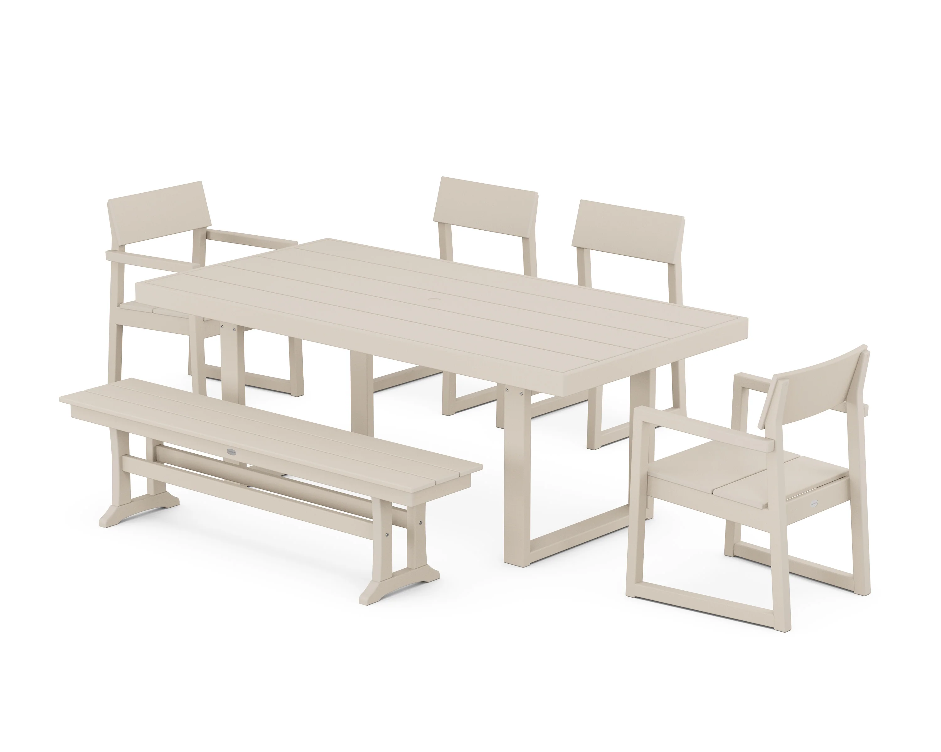 EDGE 6-Piece Dining Set with Bench - Image 6