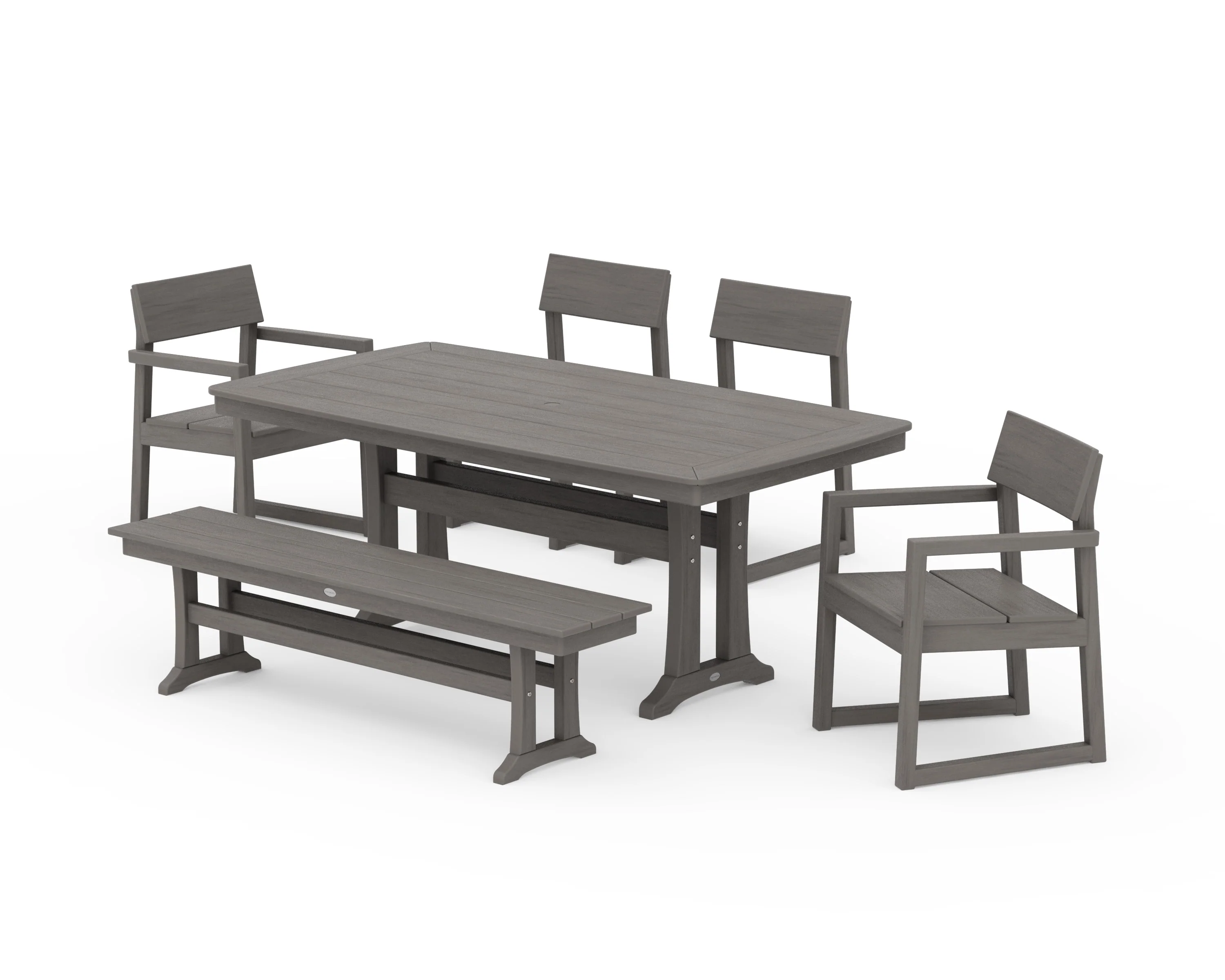 EDGE 6-Piece Dining Set with Trestle Legs - Image 13