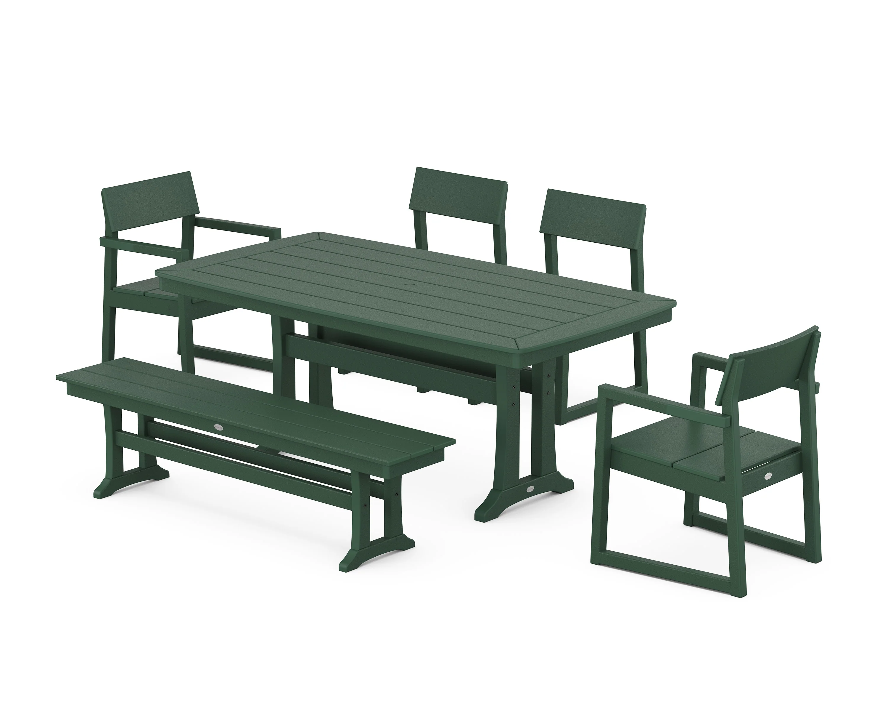 EDGE 6-Piece Dining Set with Trestle Legs - Image 9