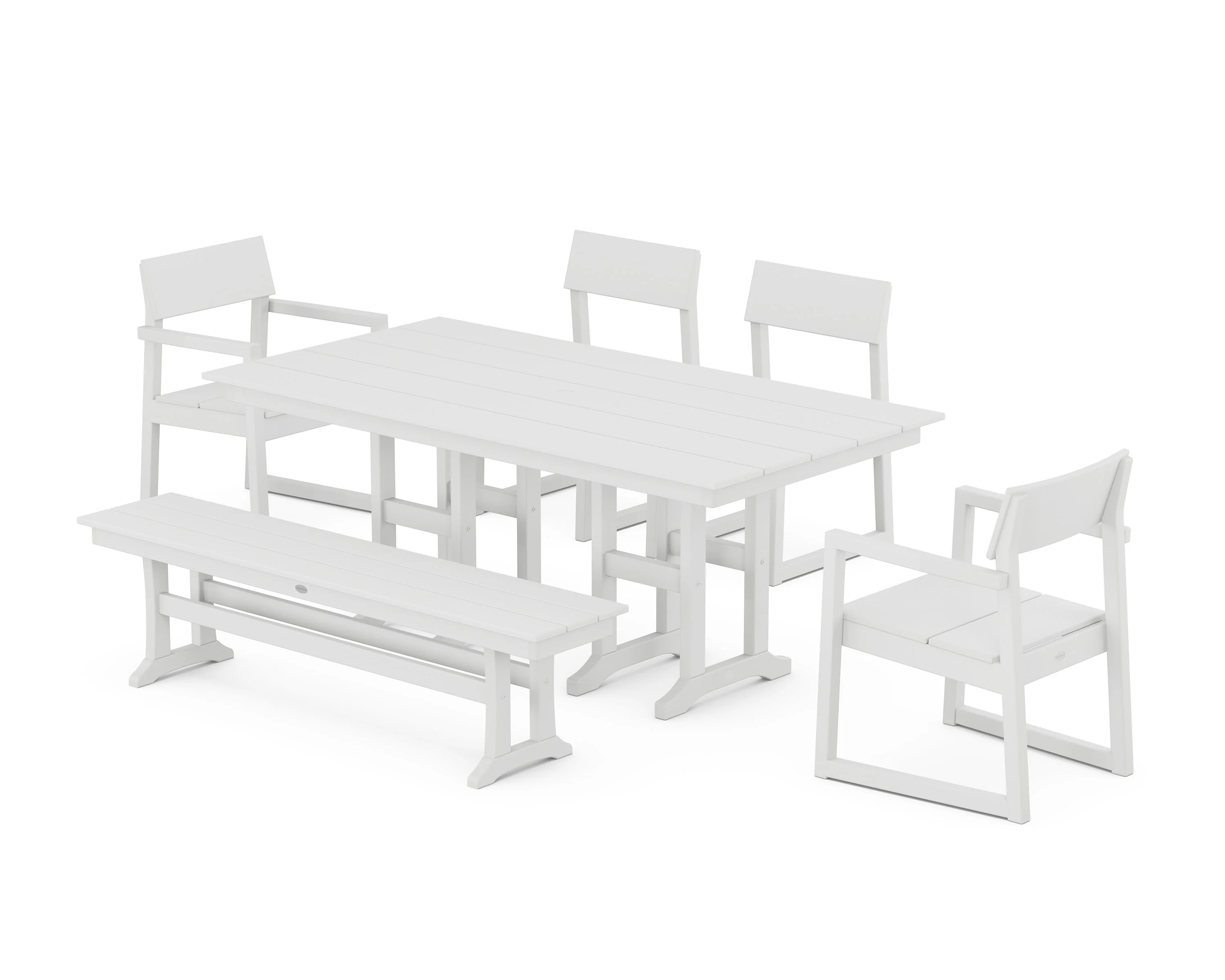 EDGE 6-Piece Farmhouse Dining Set - Image 5