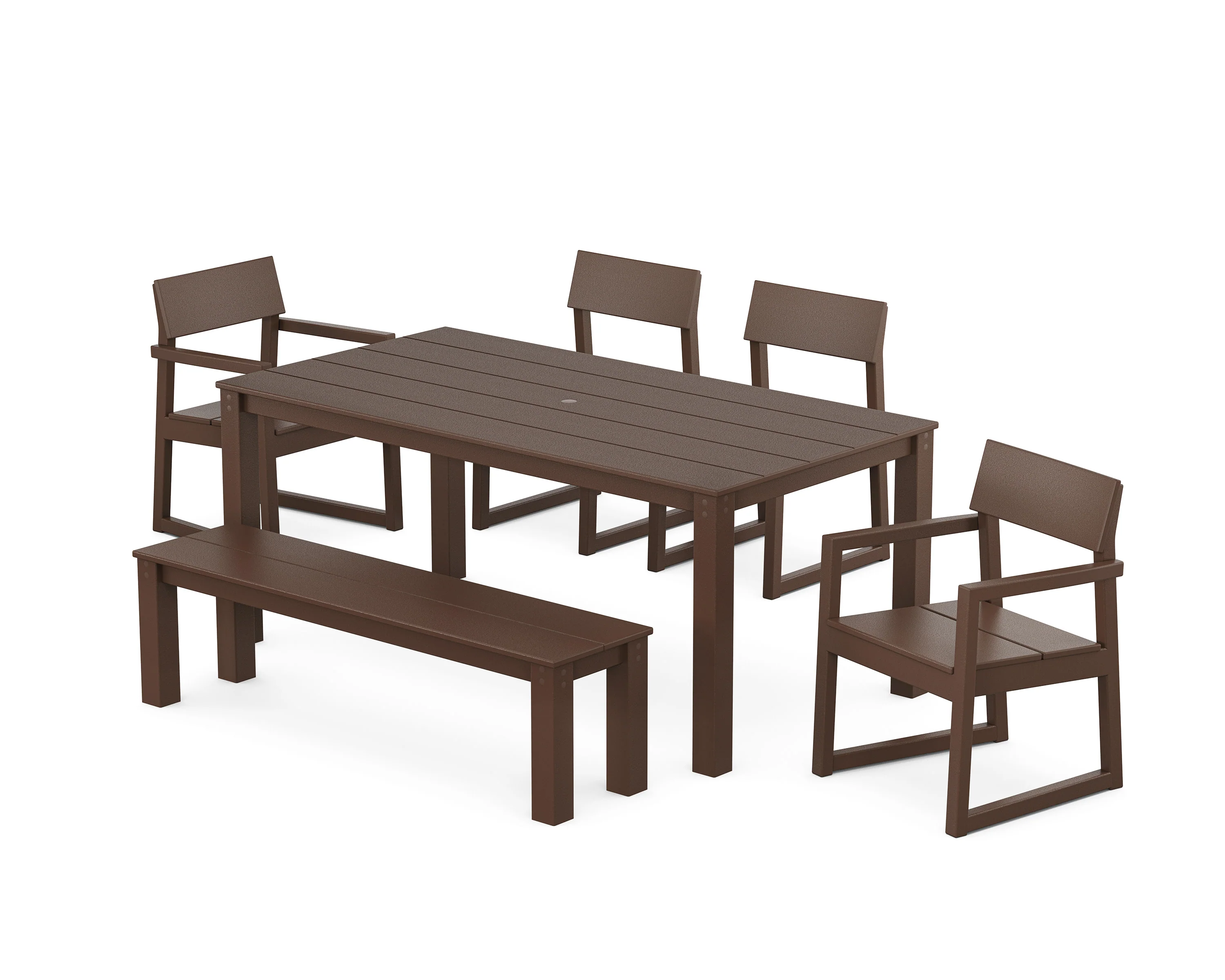 EDGE 6-Piece Parsons Dining Set with Bench - Image 4