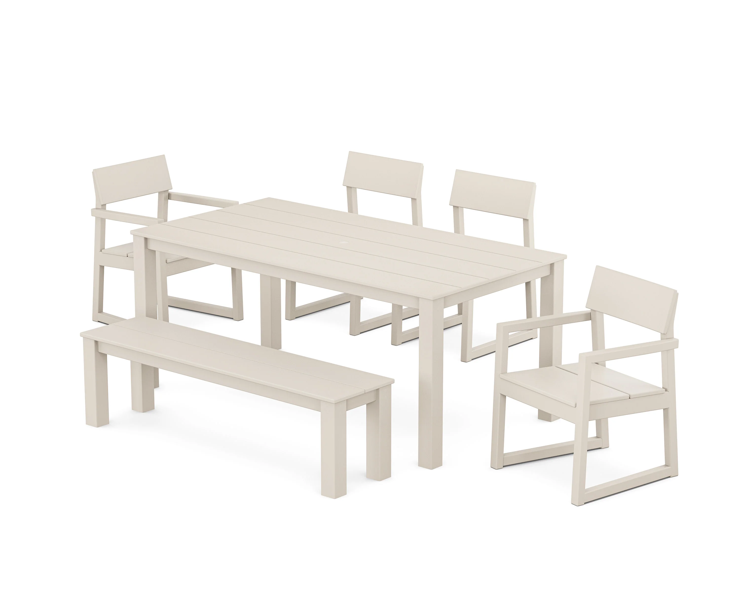 EDGE 6-Piece Parsons Dining Set with Bench - Image 6