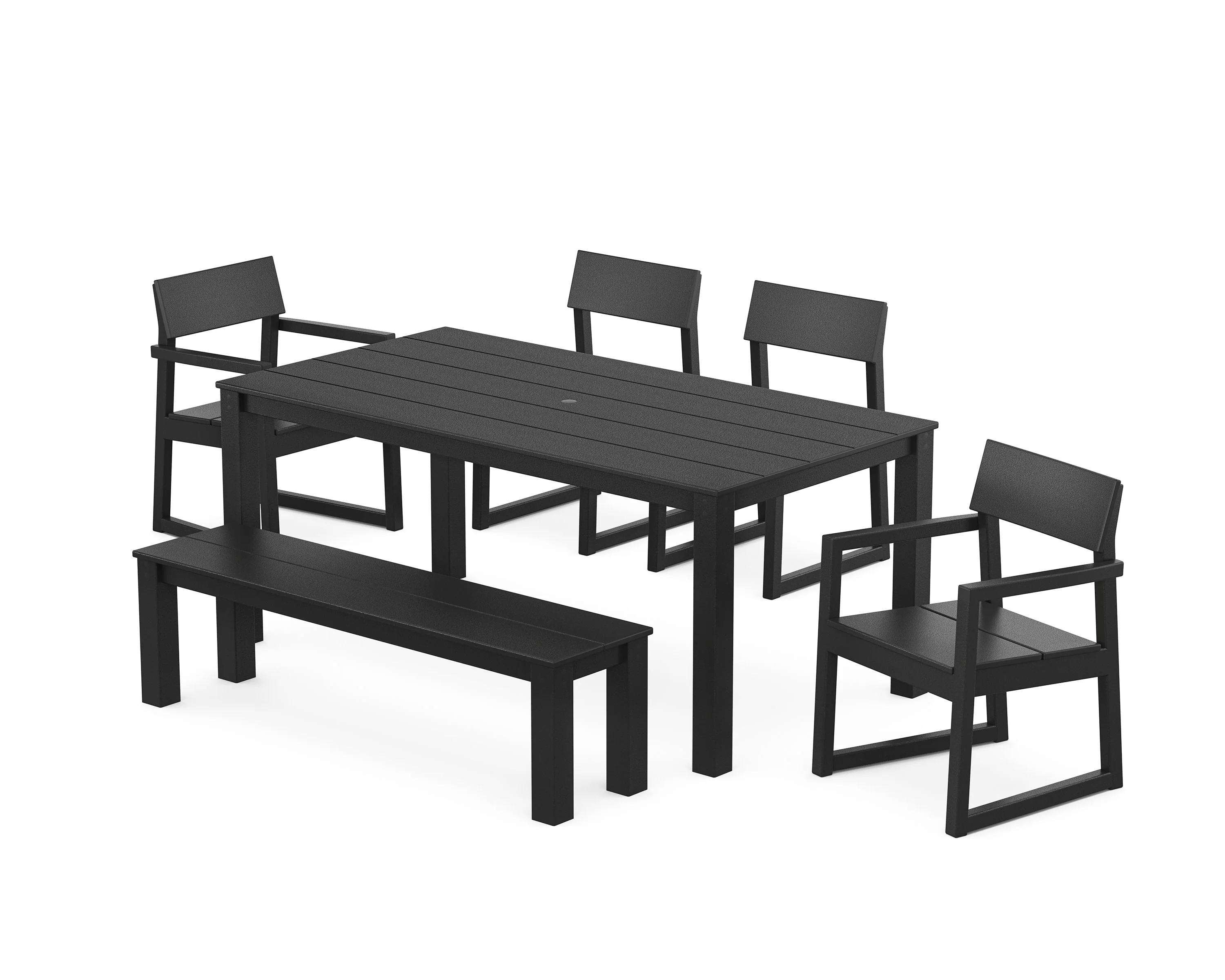 EDGE 6-Piece Parsons Dining Set with Bench - Image 7