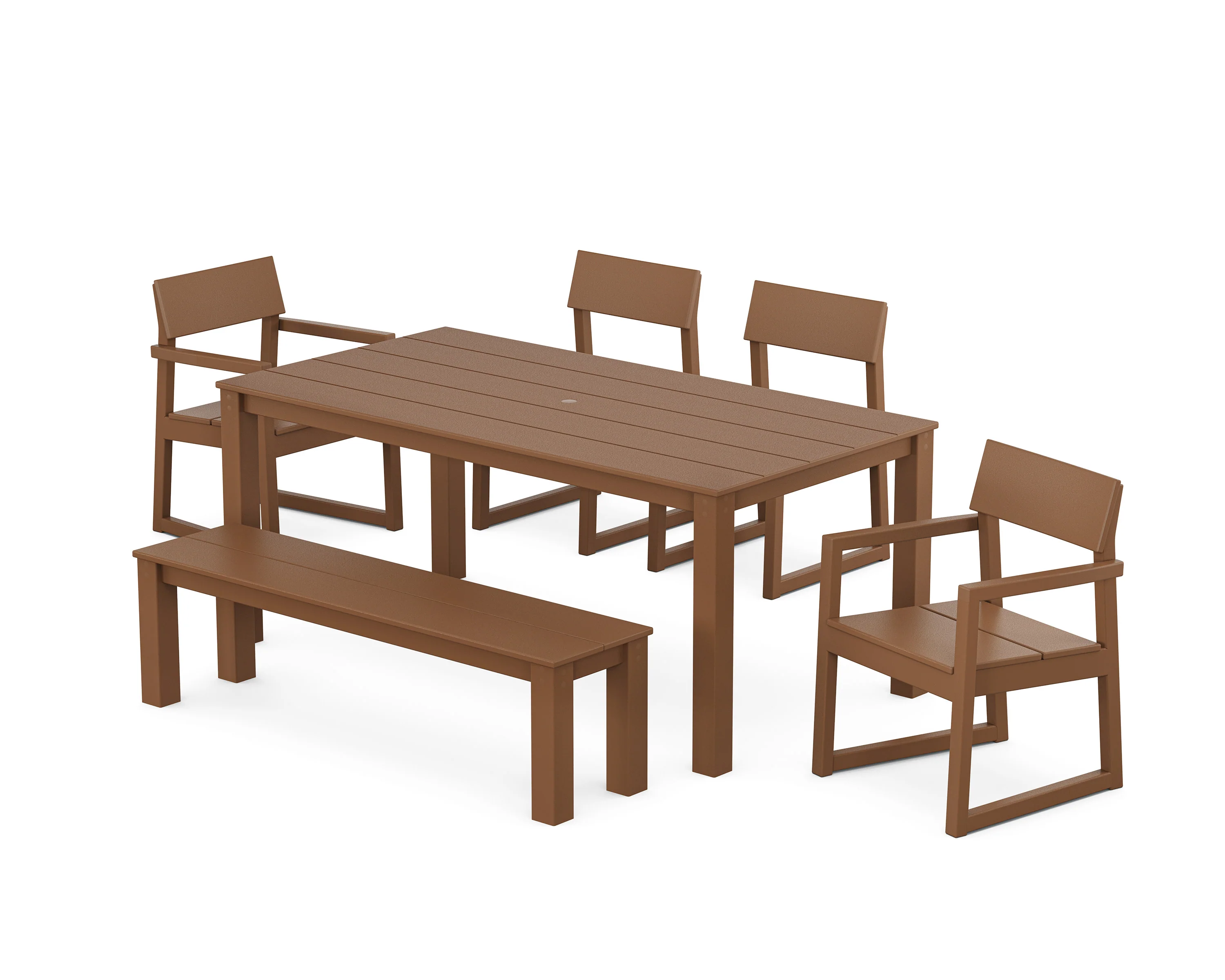EDGE 6-Piece Parsons Dining Set with Bench - Image 9